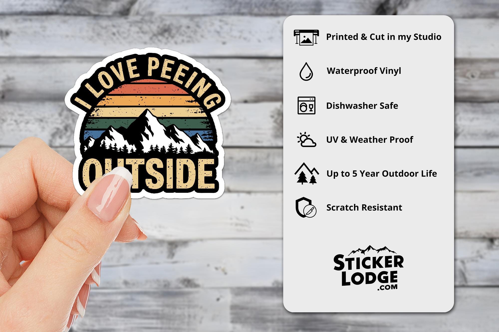 I Love Peeing Outside Vinyl Sticker