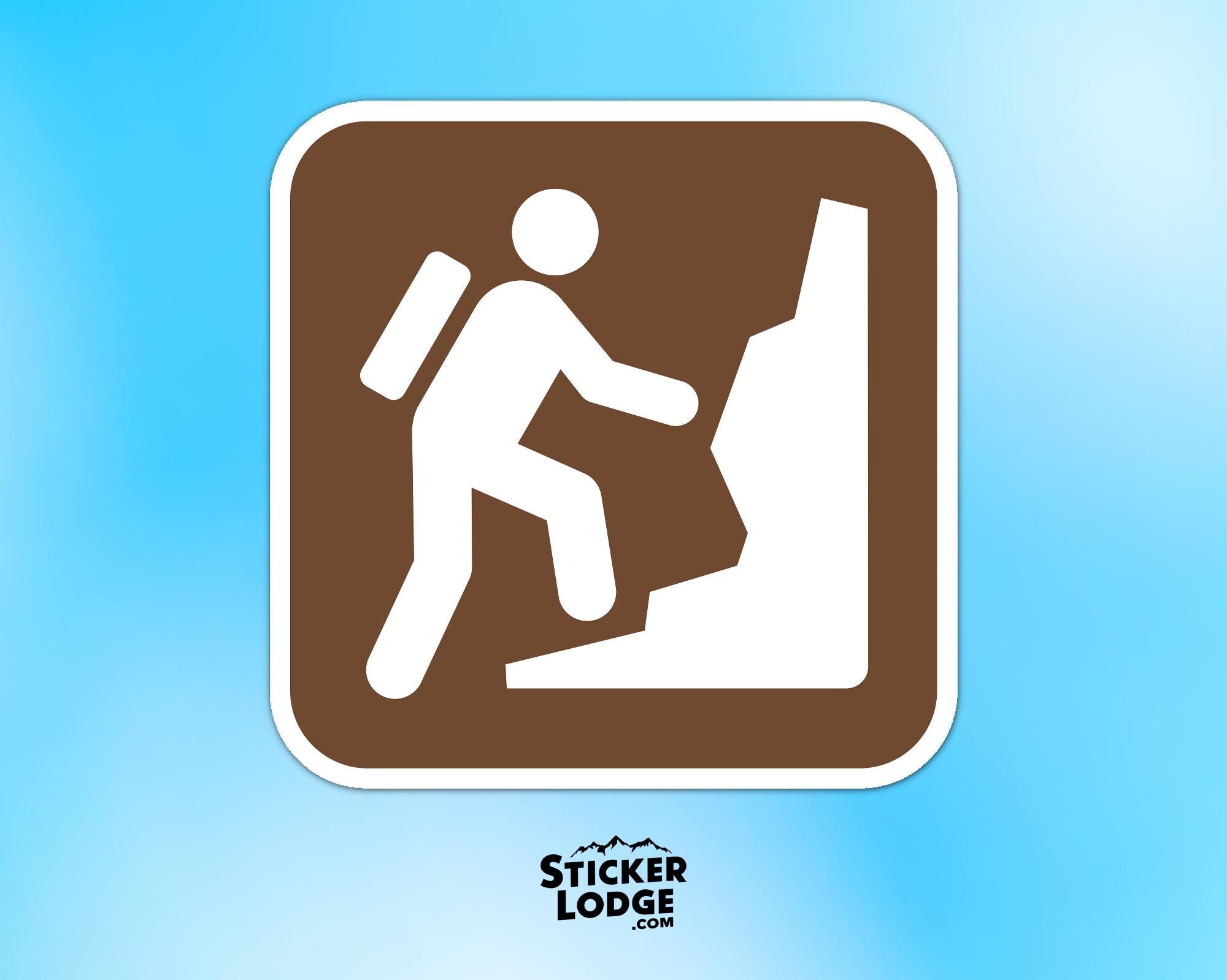 Climbing National Park Symbol Vinyl Sticker | Adirondack Gift