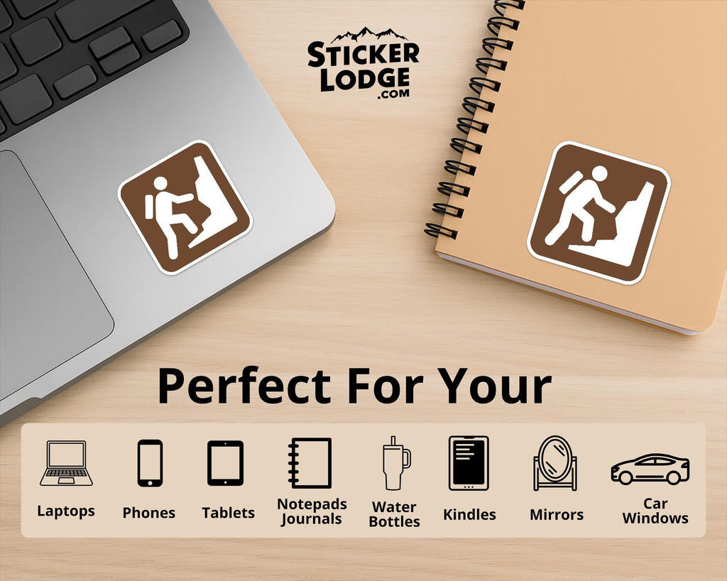 Climbing National Park Symbol Vinyl Sticker | Adirondack Gift