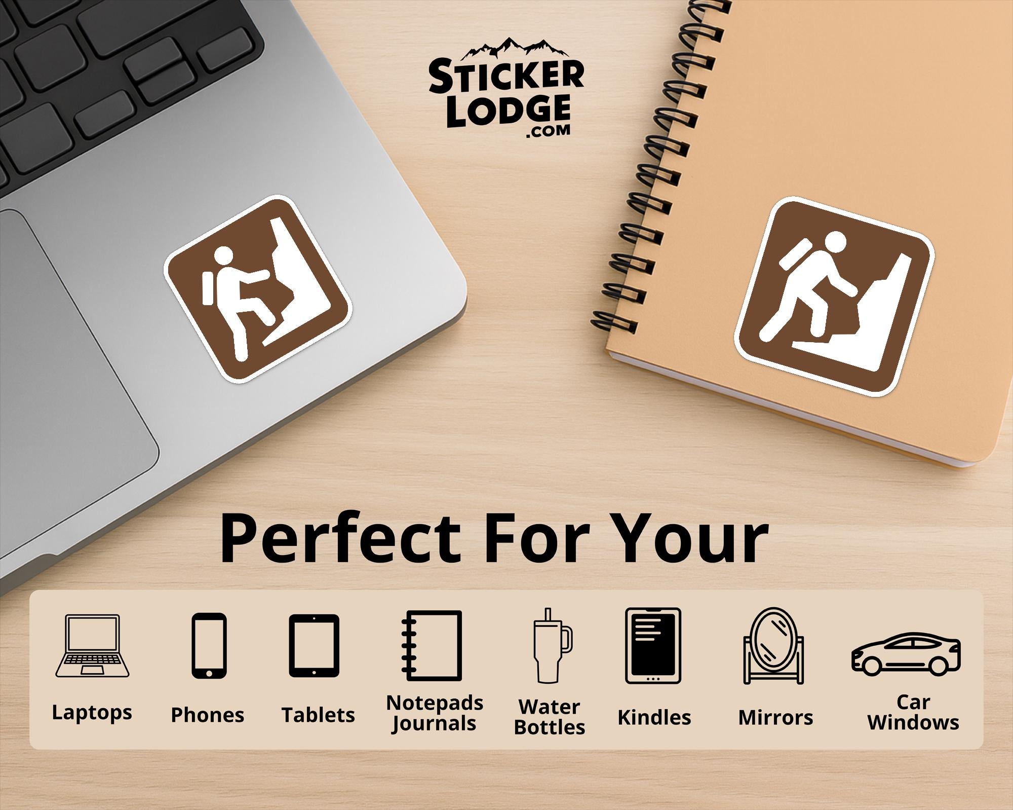 Climbing National Park Symbol Vinyl Sticker | Adirondack Gift