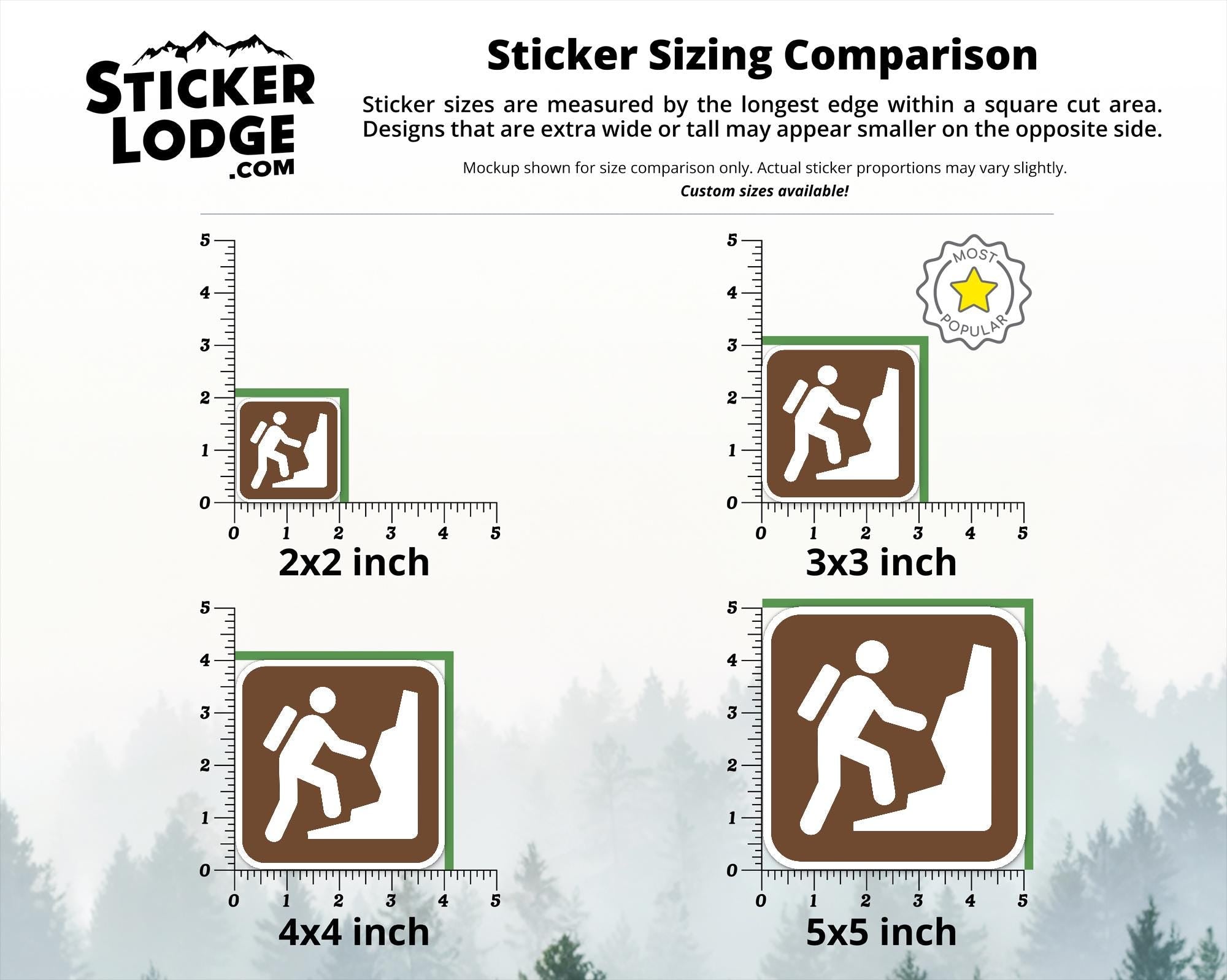 Climbing National Park Symbol Vinyl Sticker | Adirondack Gift