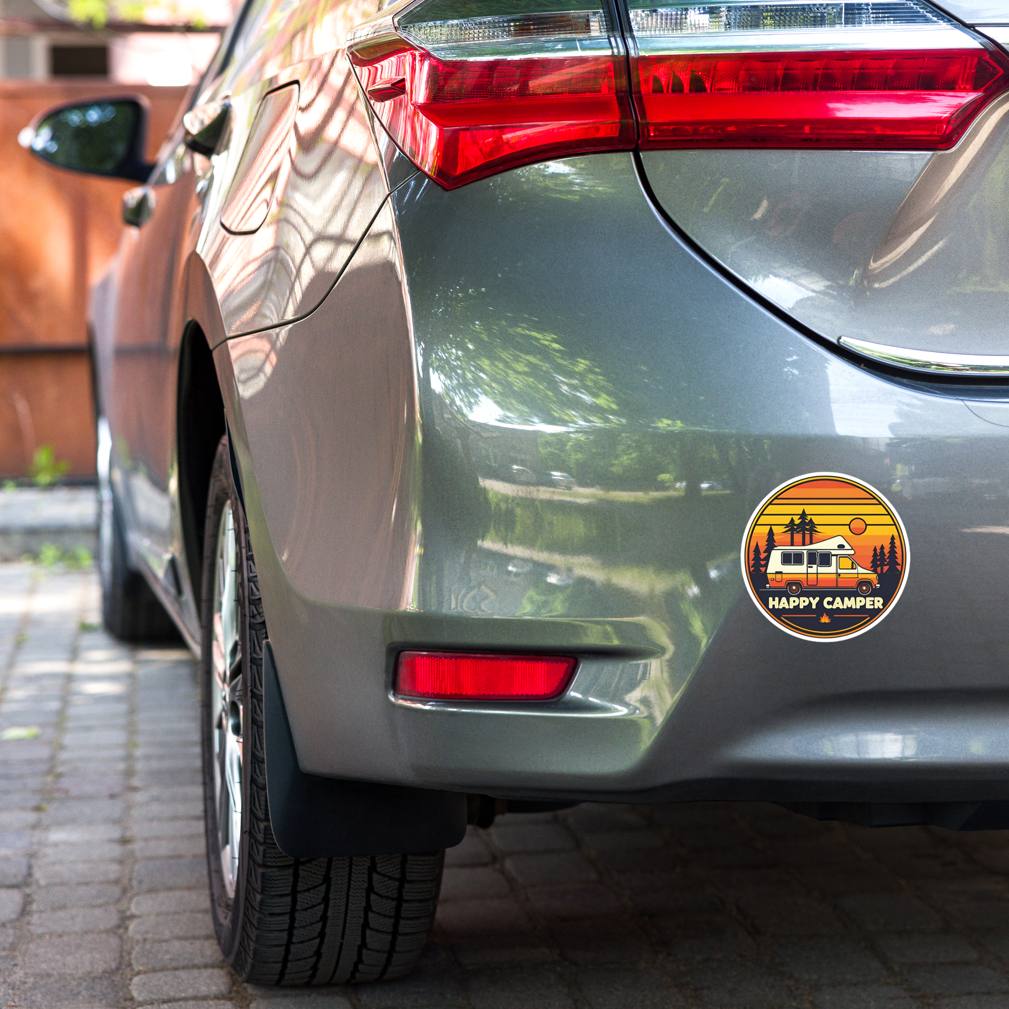 Happy Camper Car Decal