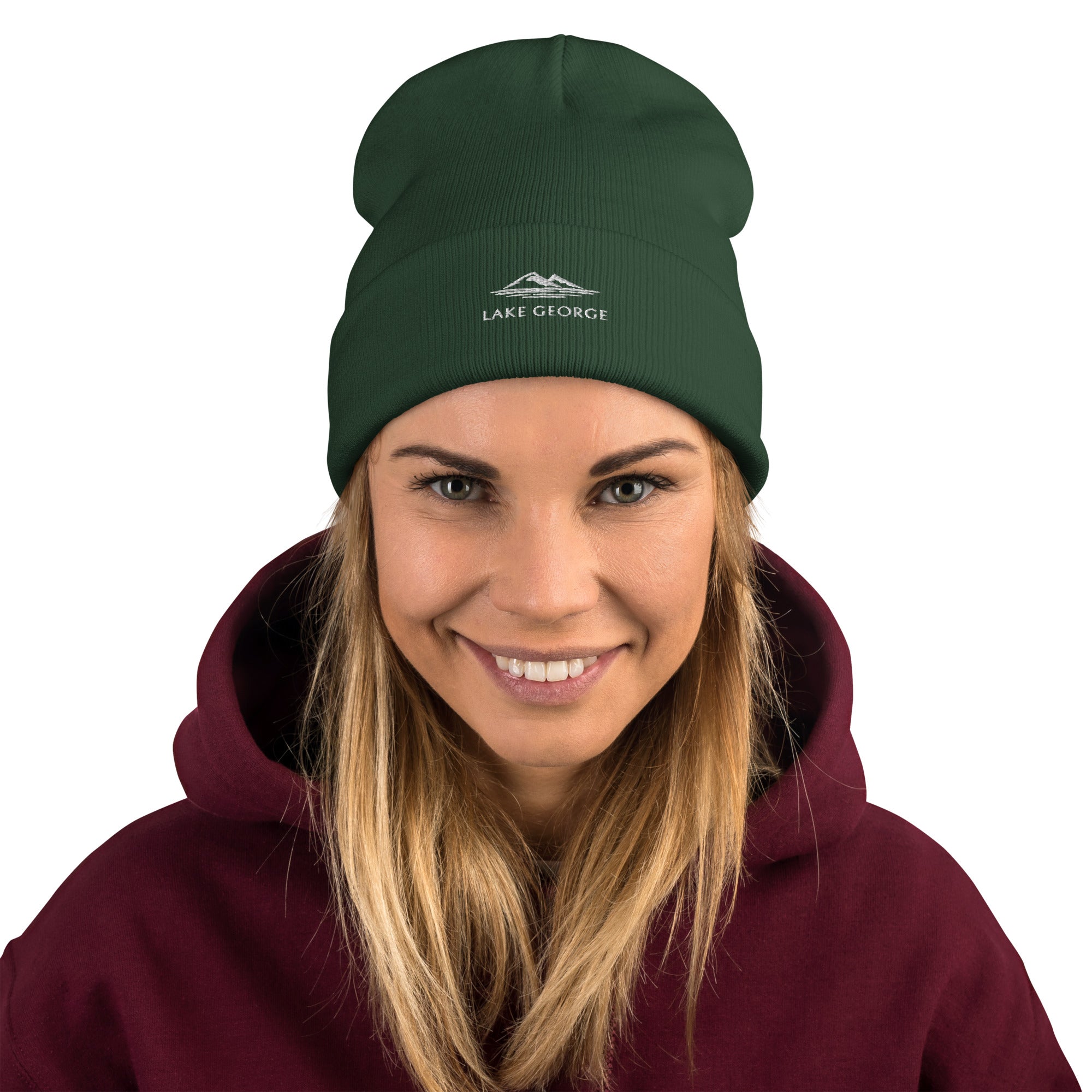 Lake George Embroidered Beanie
