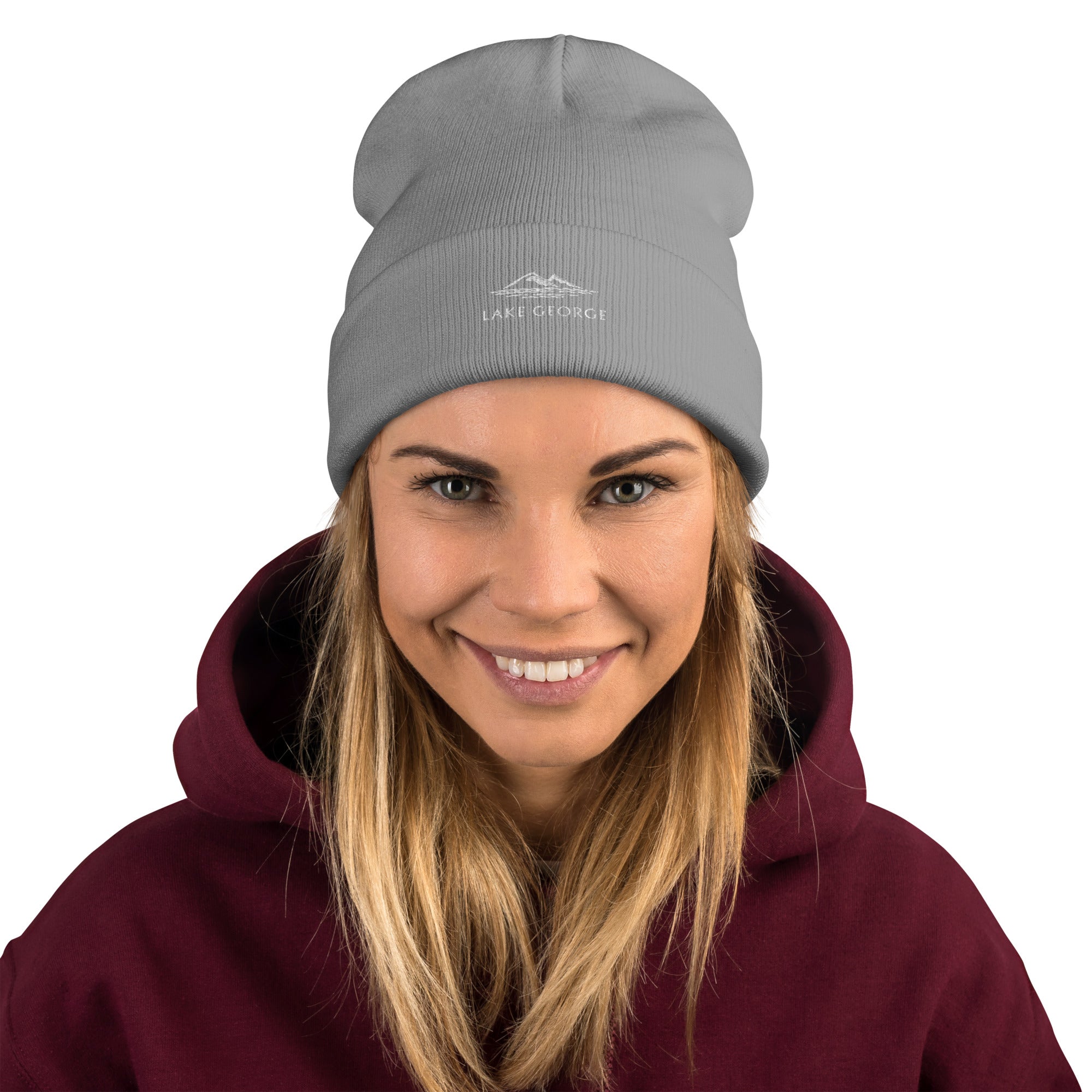 Lake George Embroidered Beanie