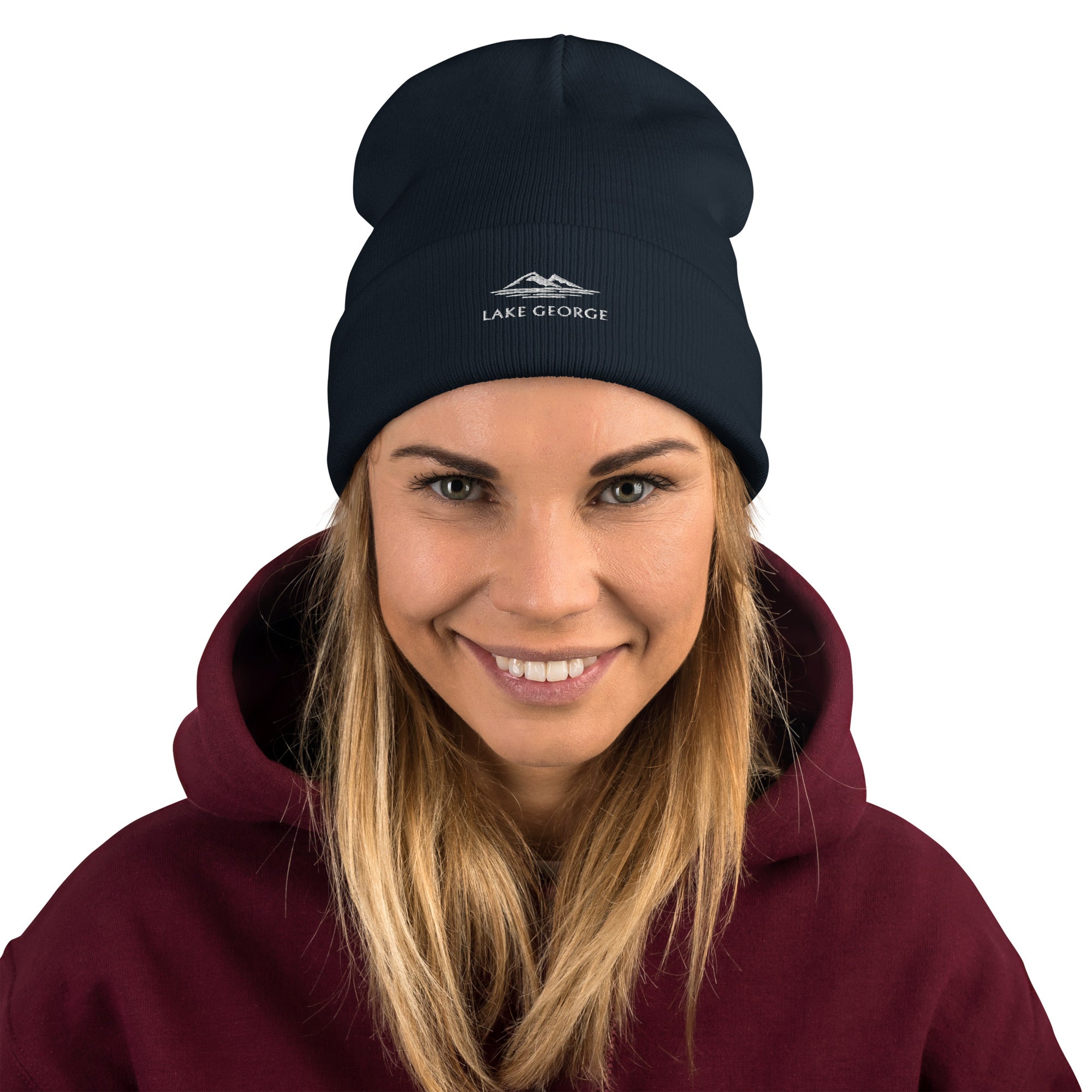 Lake George Embroidered Beanie