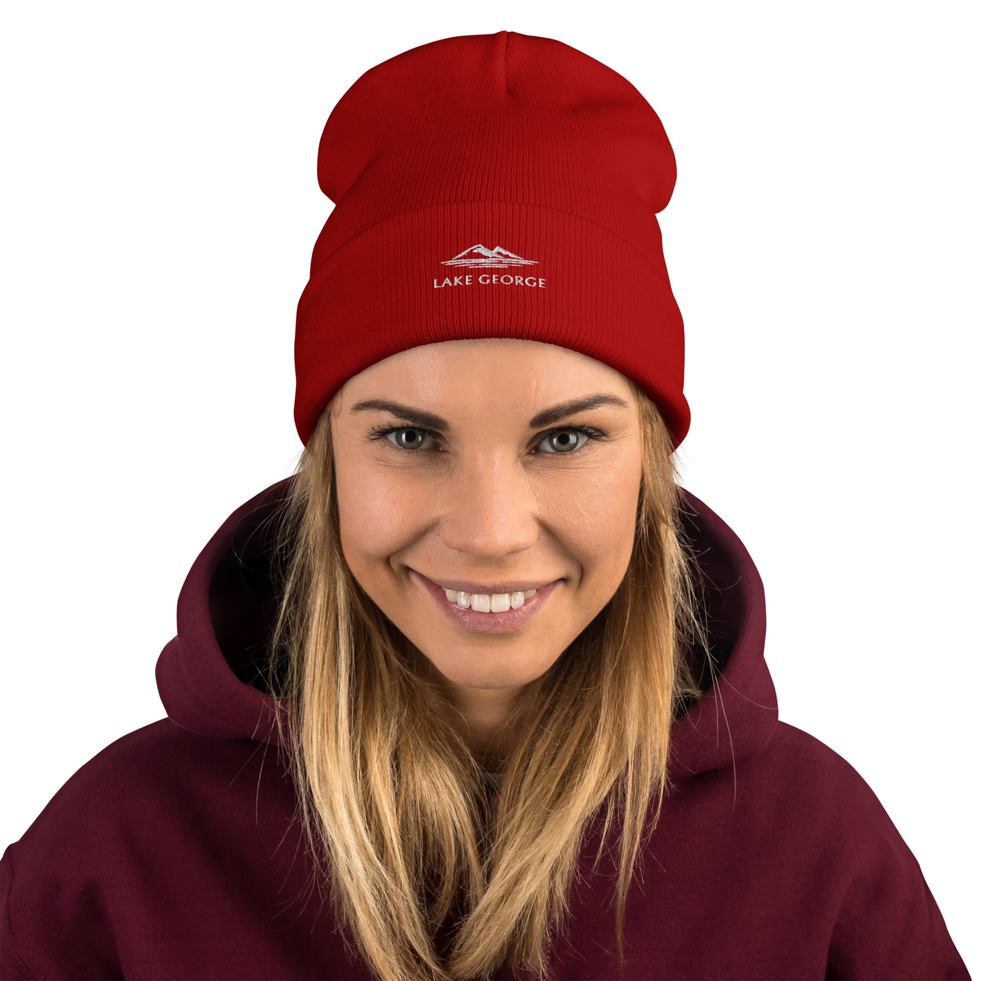 Lake George Embroidered Beanie