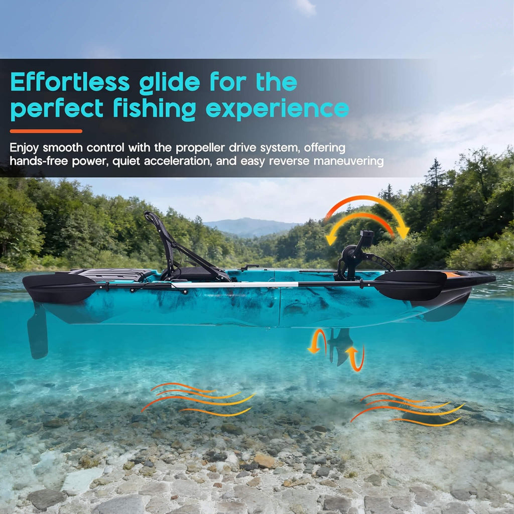 Modular Fishing Kayak with Propeller Drive System — 10', HDPE, 1-Person