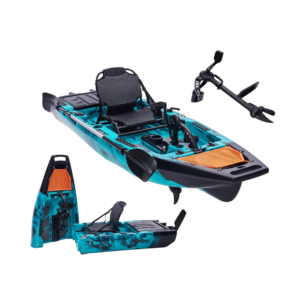 Modular Fishing Kayak with Propeller Drive System — 10', HDPE, 1-Person