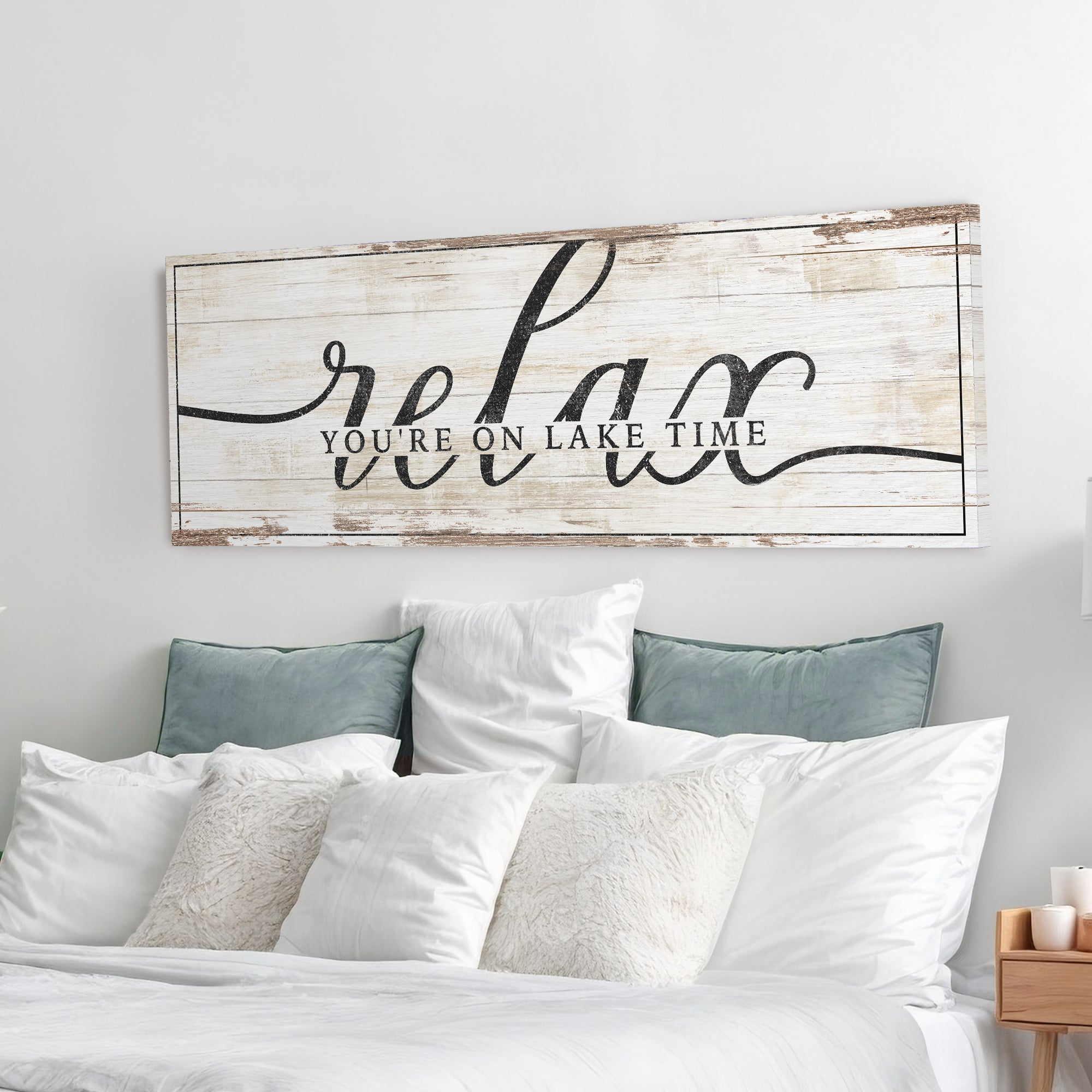 Relax You're on Lake Time Sign