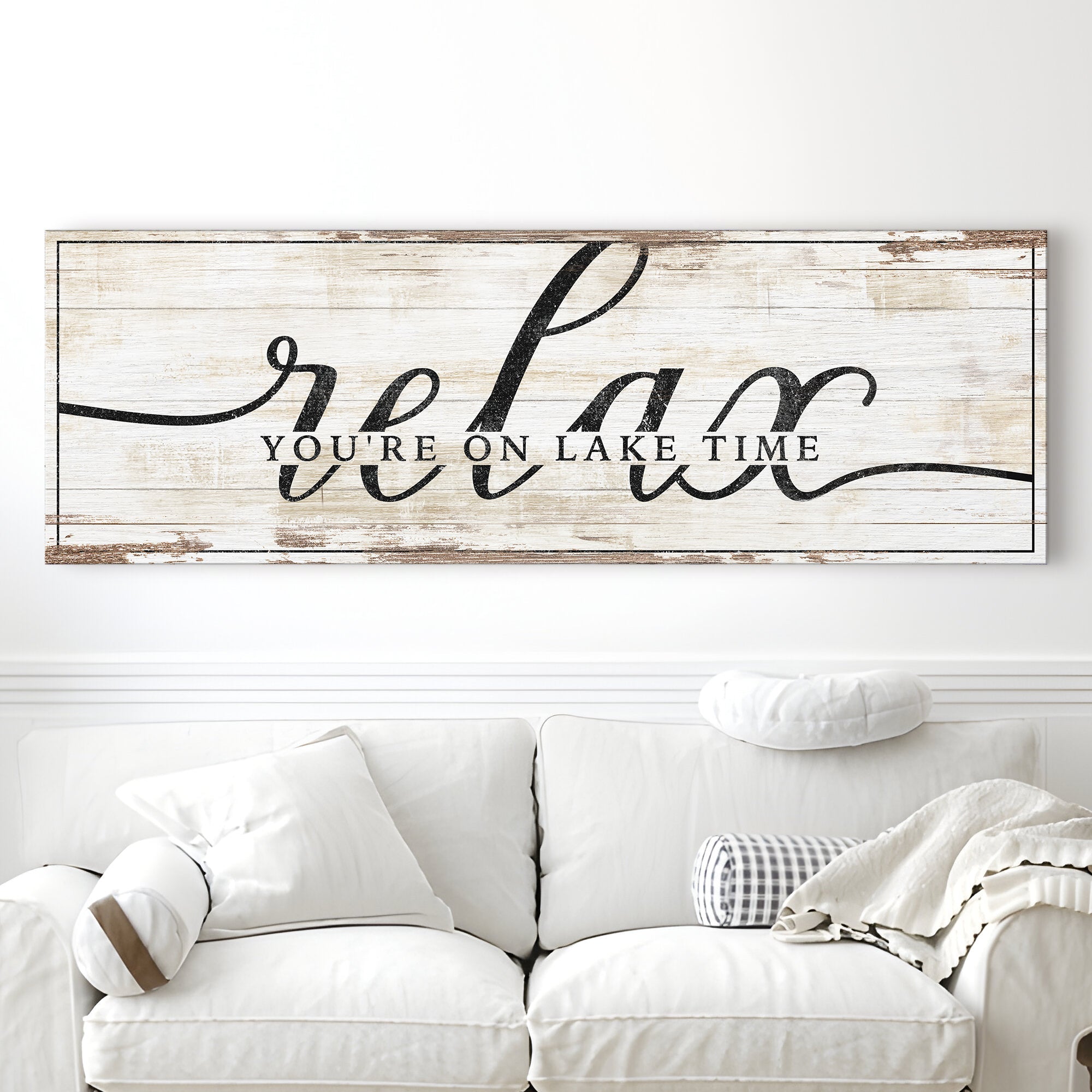 Relax You're on Lake Time Sign
