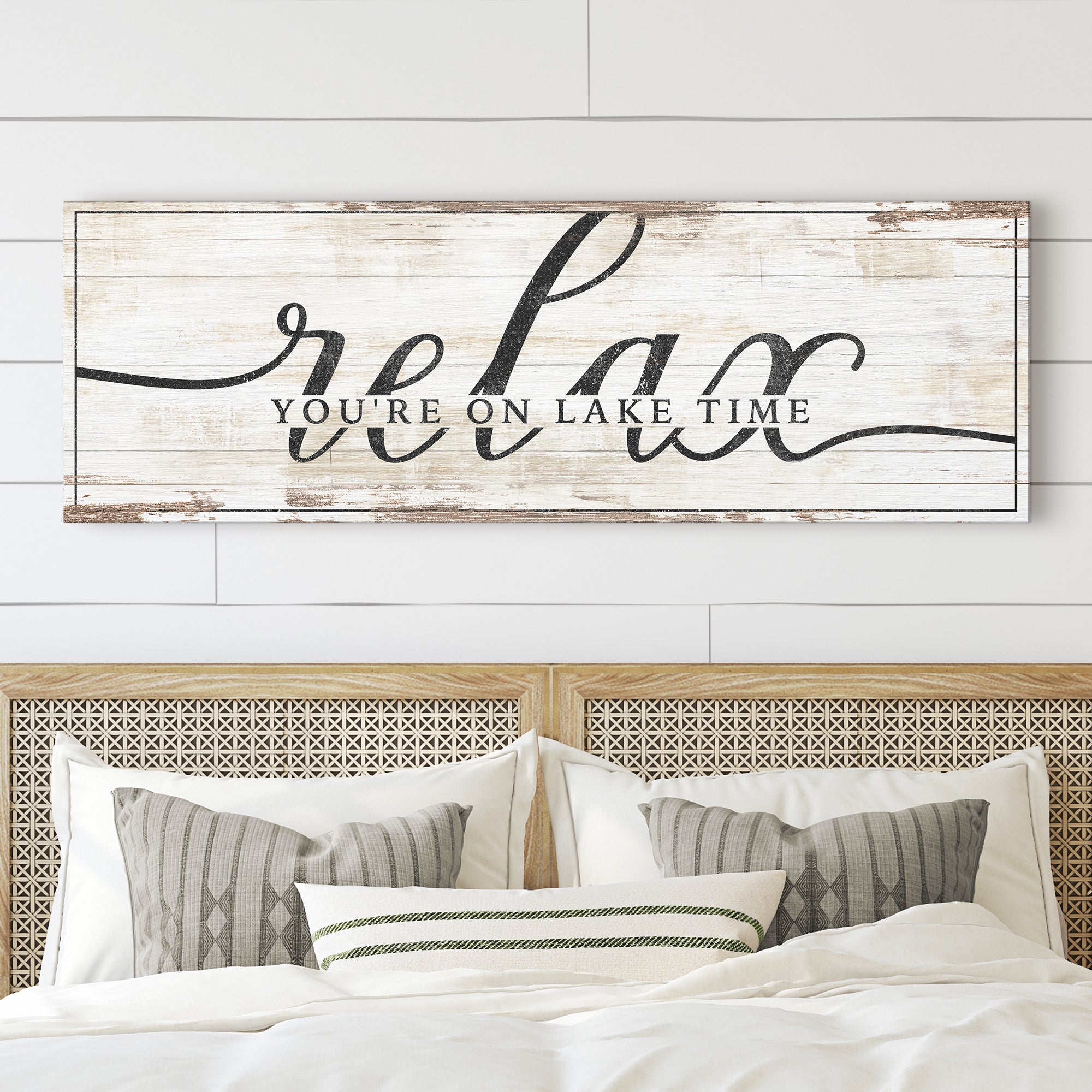 Relax You're on Lake Time Sign