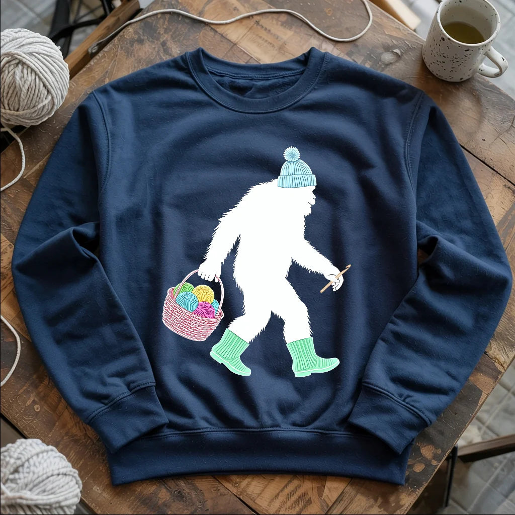 Bigfoot Crafter Sweatshirt | Cozy Yarn Lover Gift