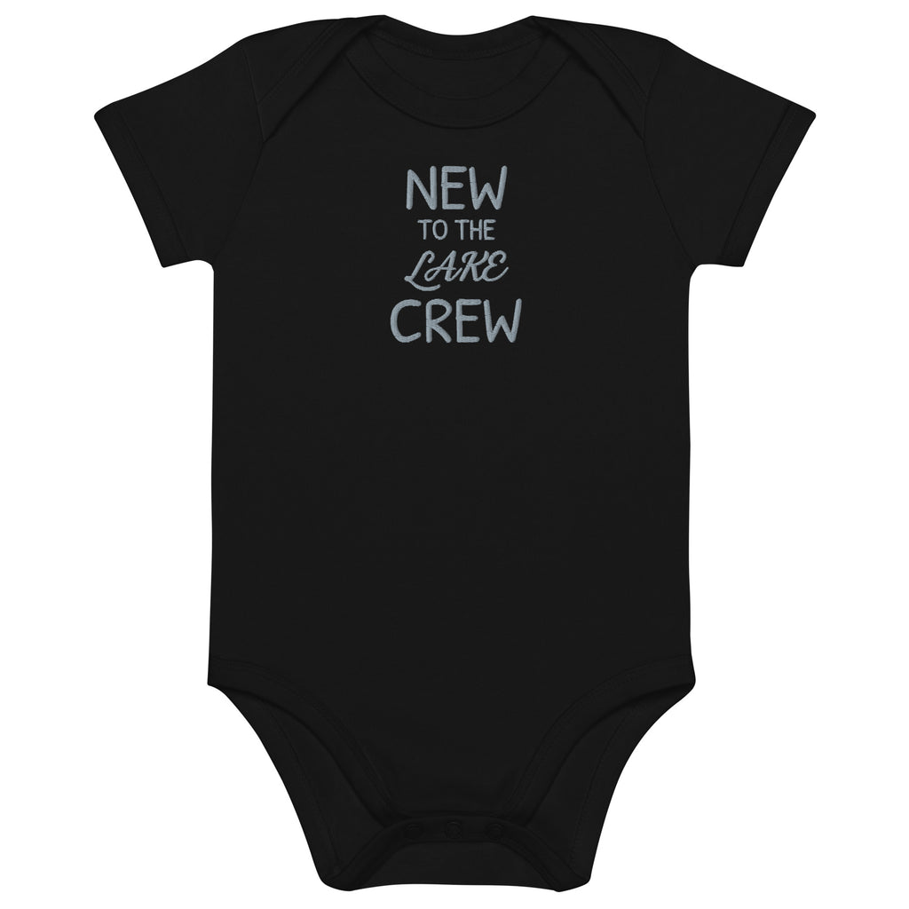 Lake George Organic Cotton Baby Bodysuit - black