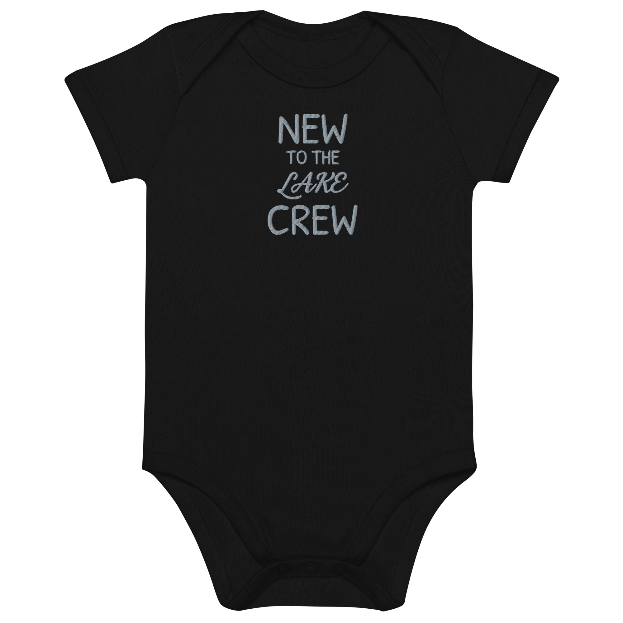 Lake George Organic Cotton Baby Bodysuit - black
