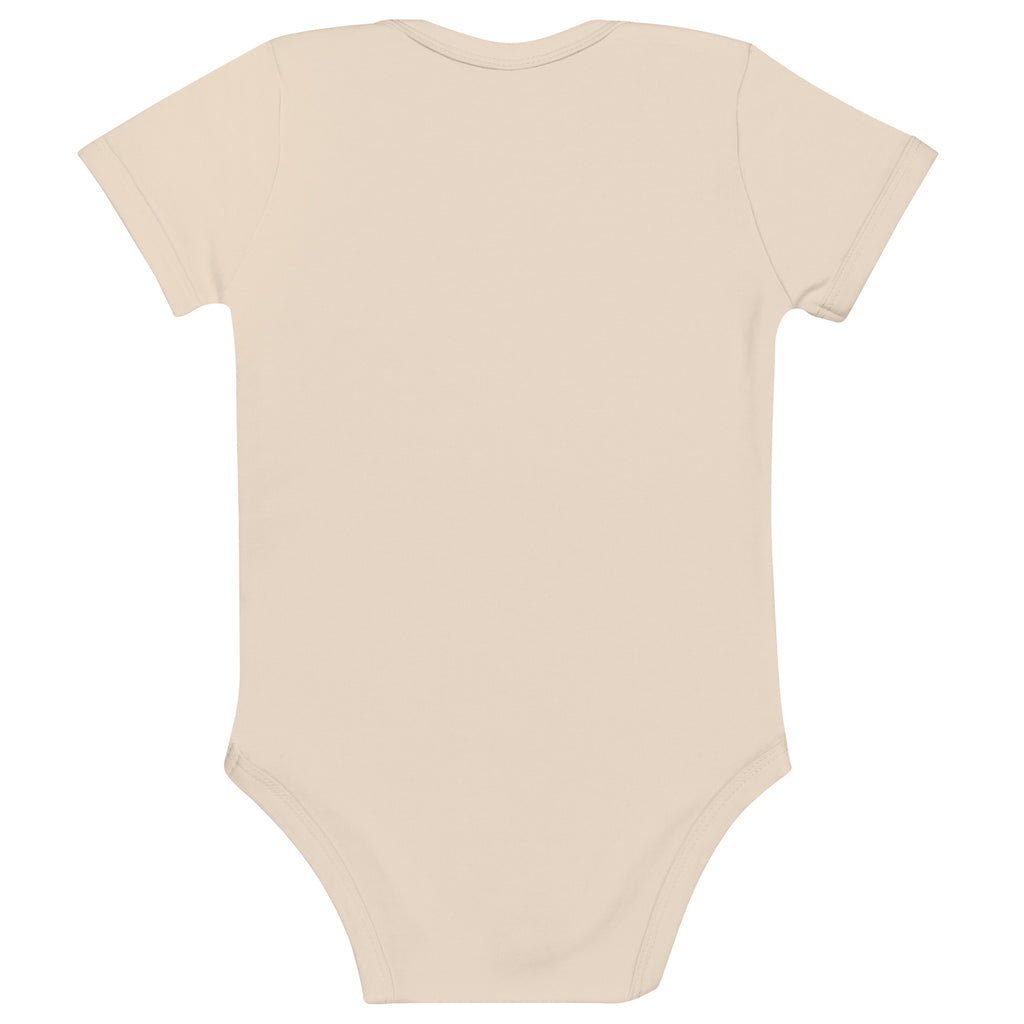 Lake George Organic Cotton Baby Bodysuit beige back view