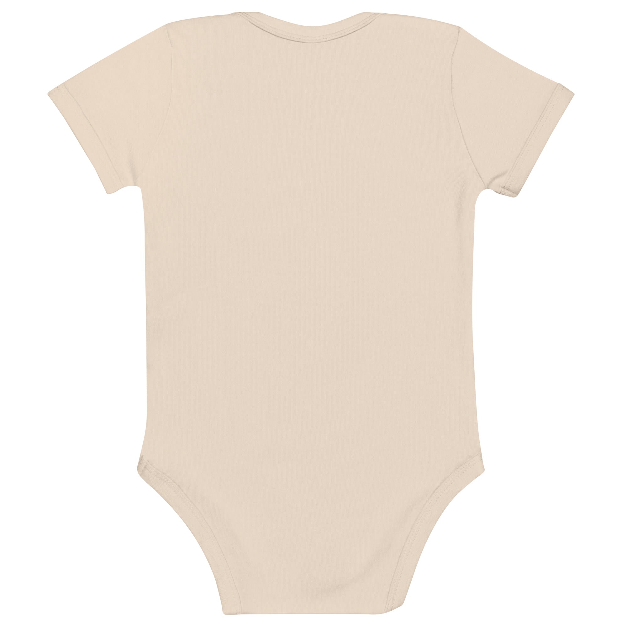 Lake George Organic Cotton Baby Bodysuit beige back view