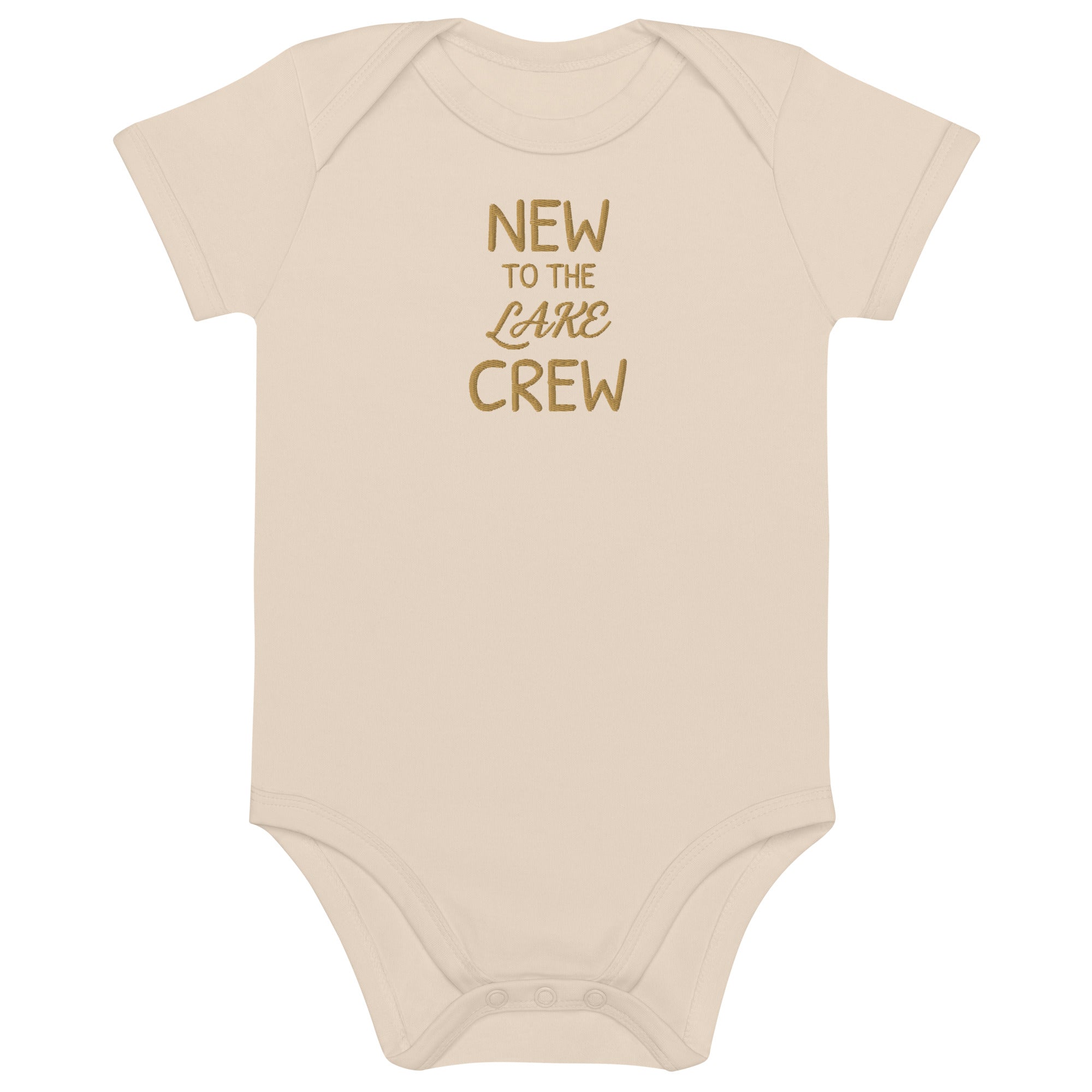 Lake George Organic Cotton Baby Bodysuit - beige