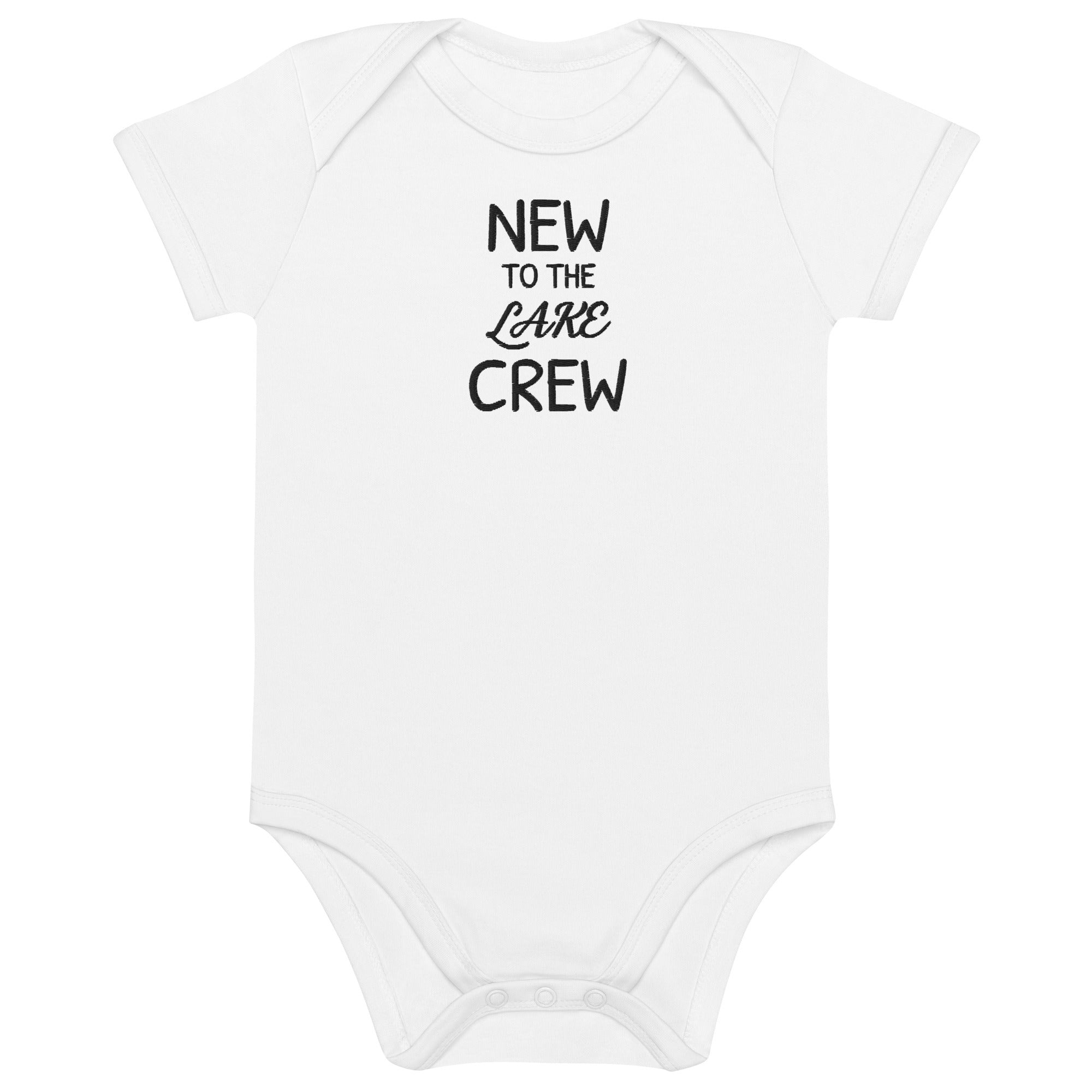 Lake George Organic Cotton Baby Bodysuit - white