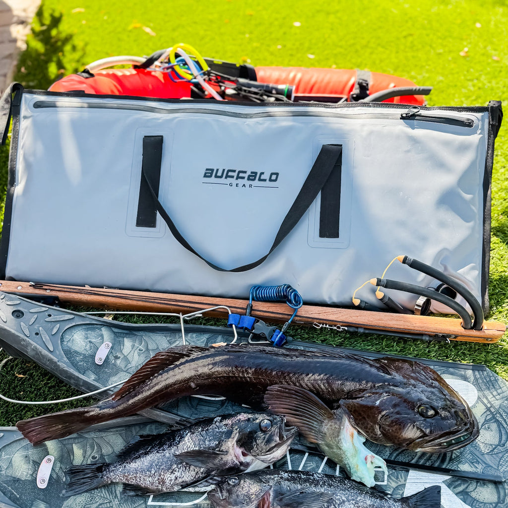 Insulated Fish Cooler Bag — 40×18", Airtight Zipper, 48hr Ice Retention