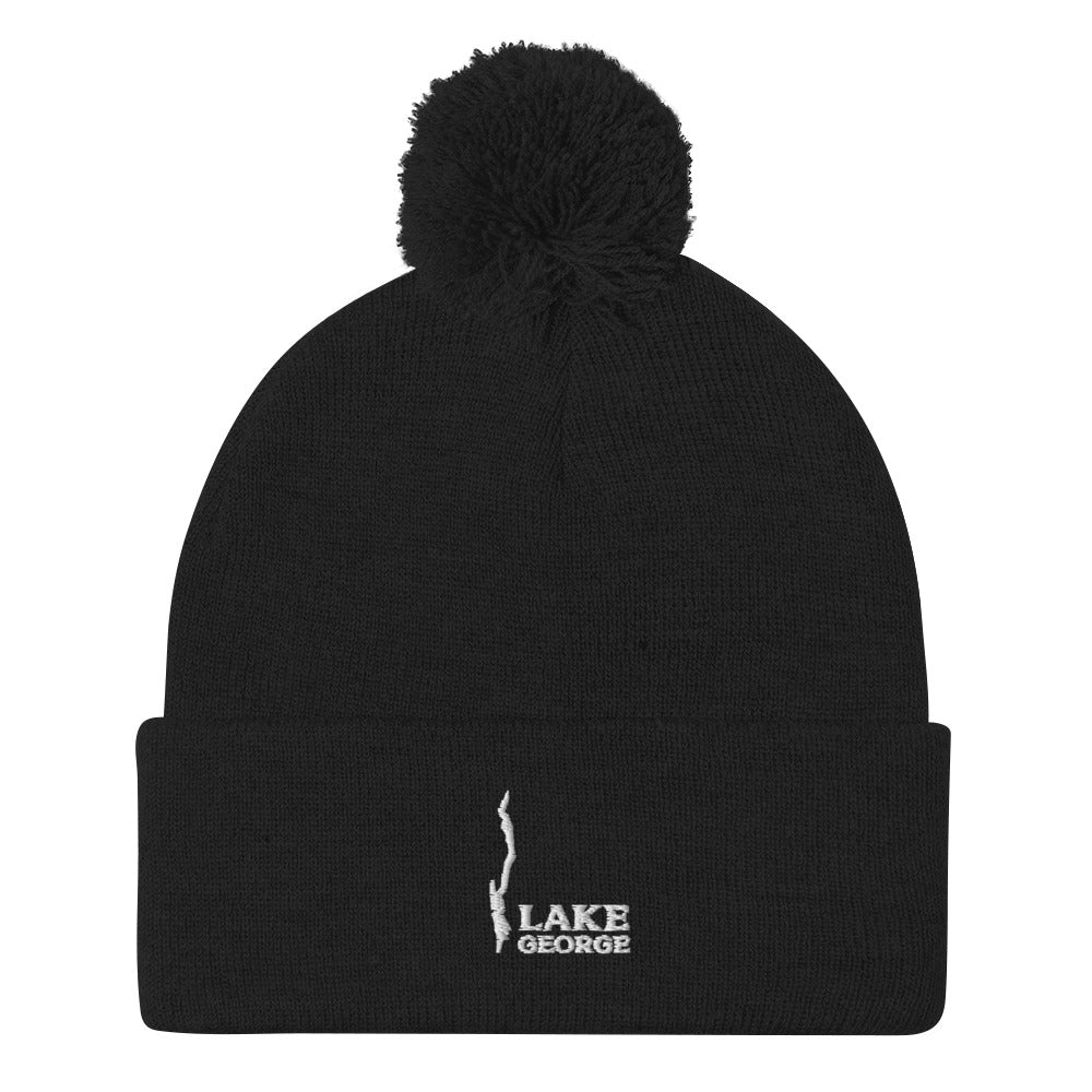Lake George Beanie With Pom-Pom