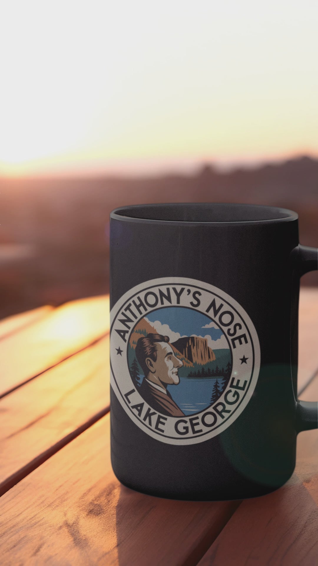 Lake George Coffee Mug Featuring Anthony's Nose (Both Of Them)