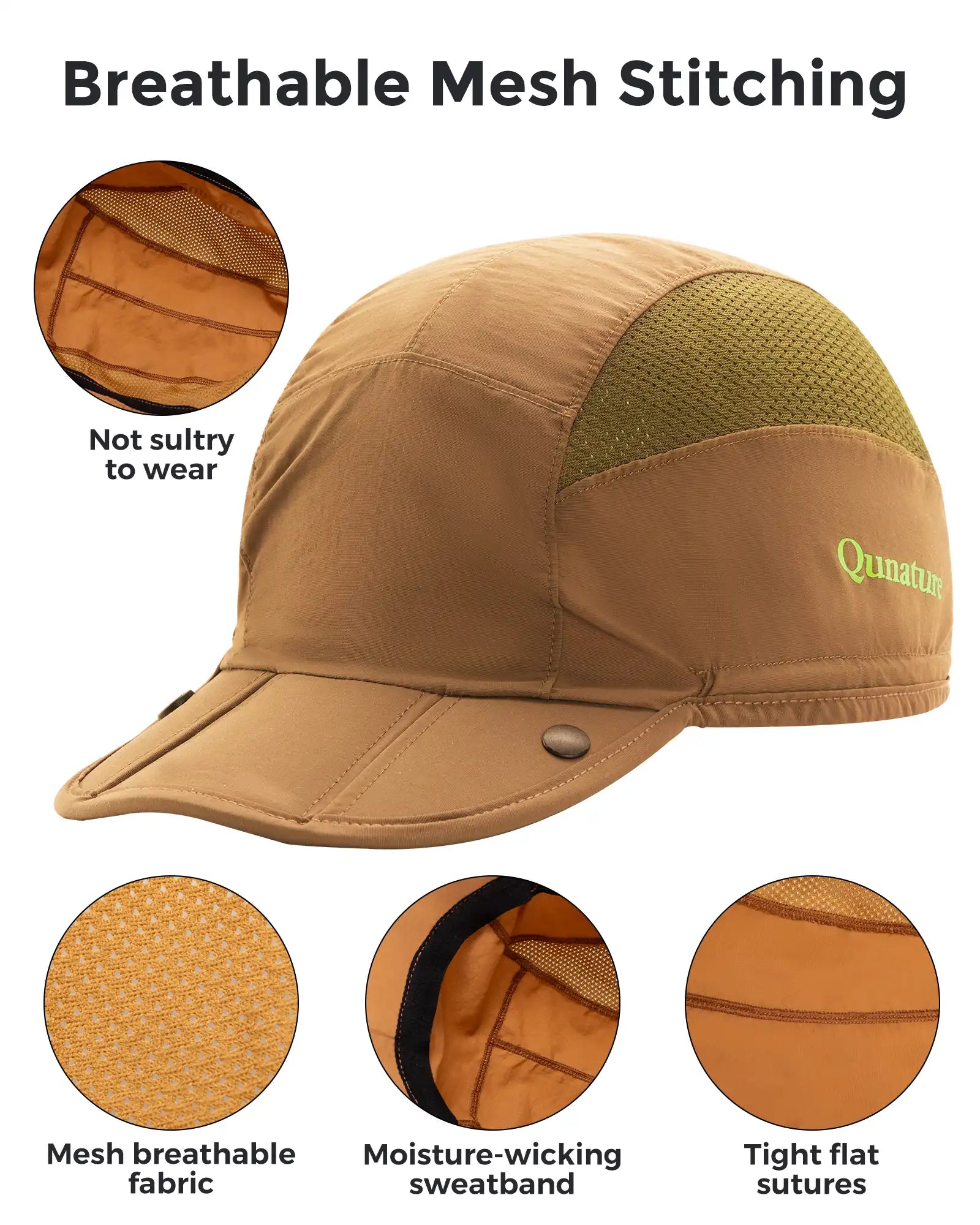 Foldable Hiking Hat with Sun Visor — Packable, Breathable, Adjustable