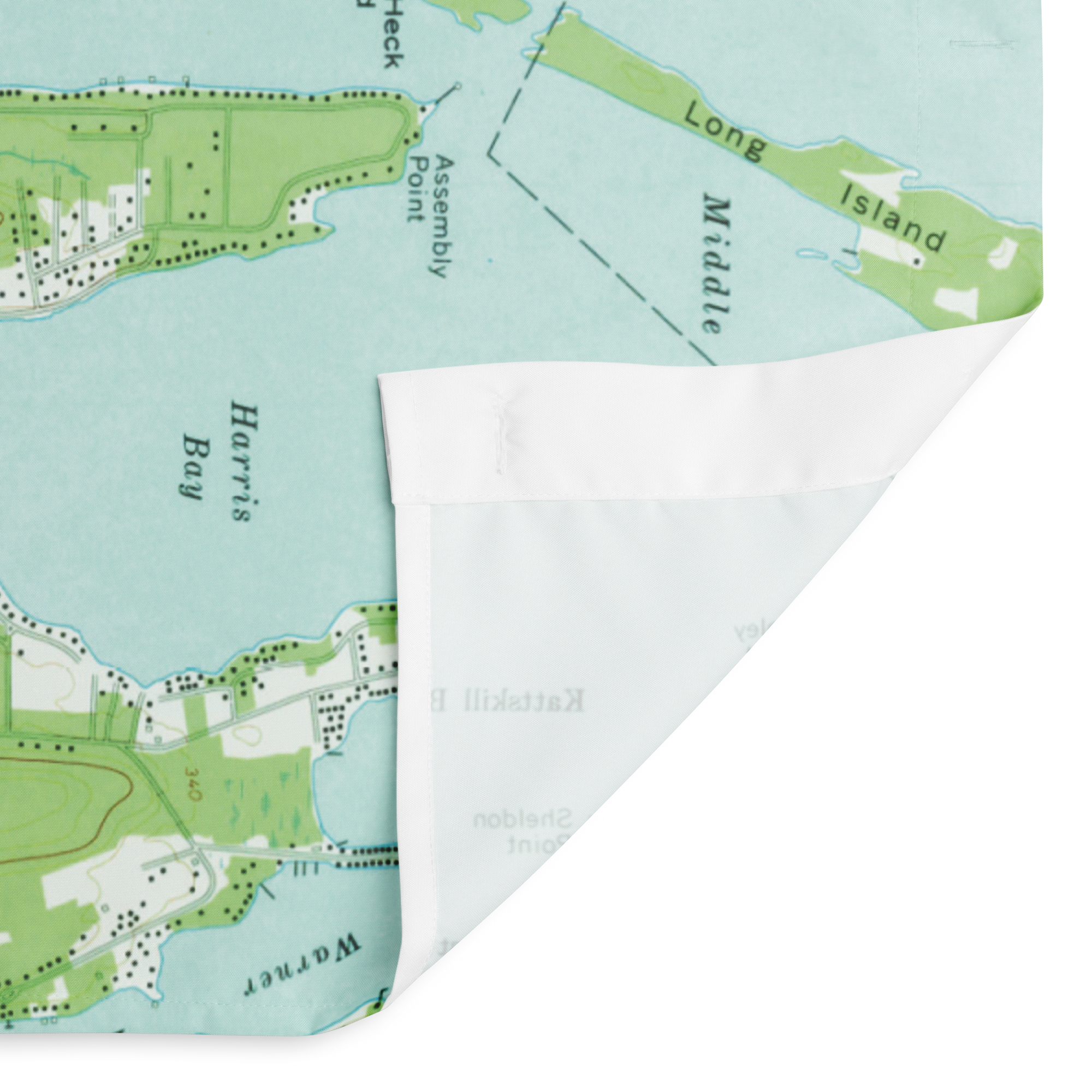 Lake George Vintage Topographical Map Shower curtain