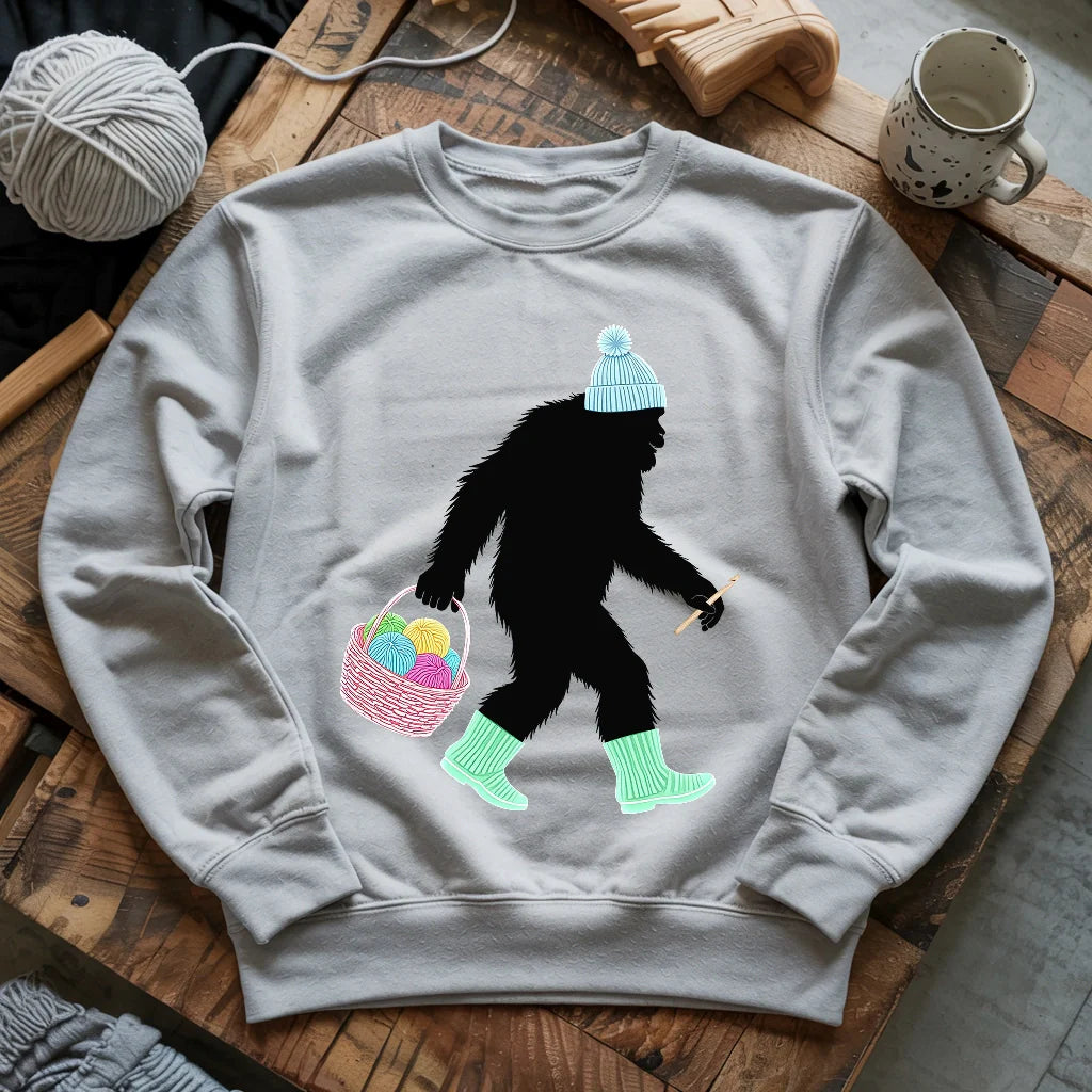 Bigfoot Crafter Sweatshirt | Cozy Yarn Lover Gift