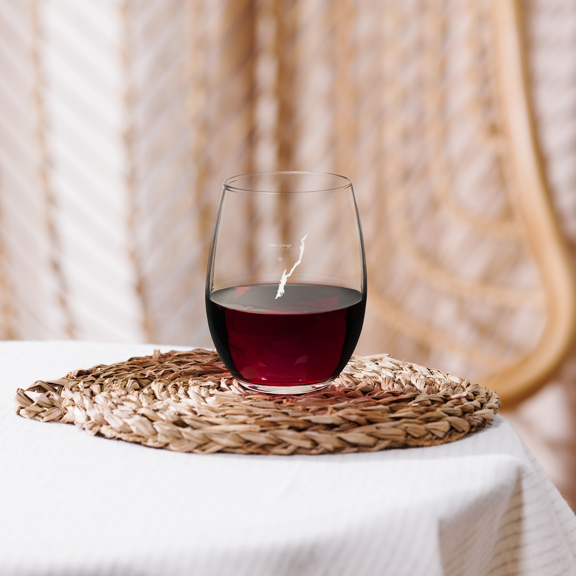 Lake George Stemless Wine Glass