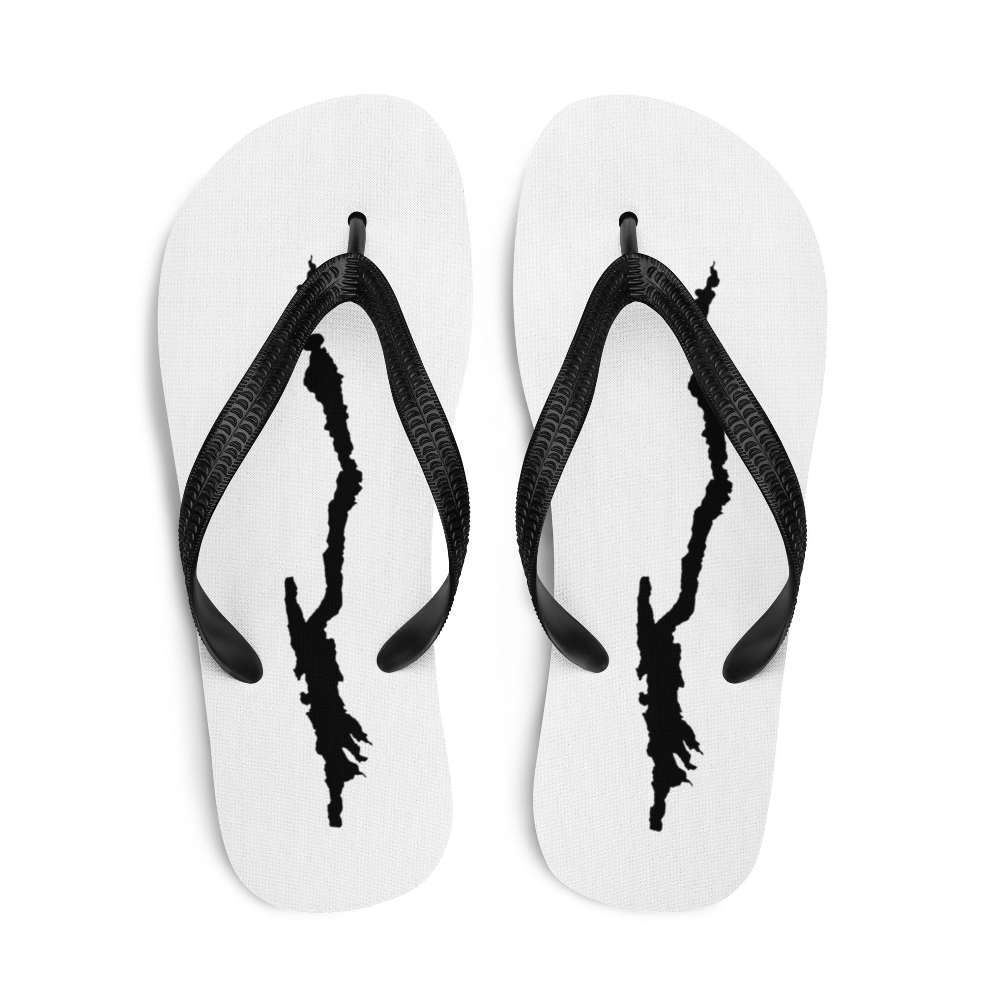 Lake George flip flops top view