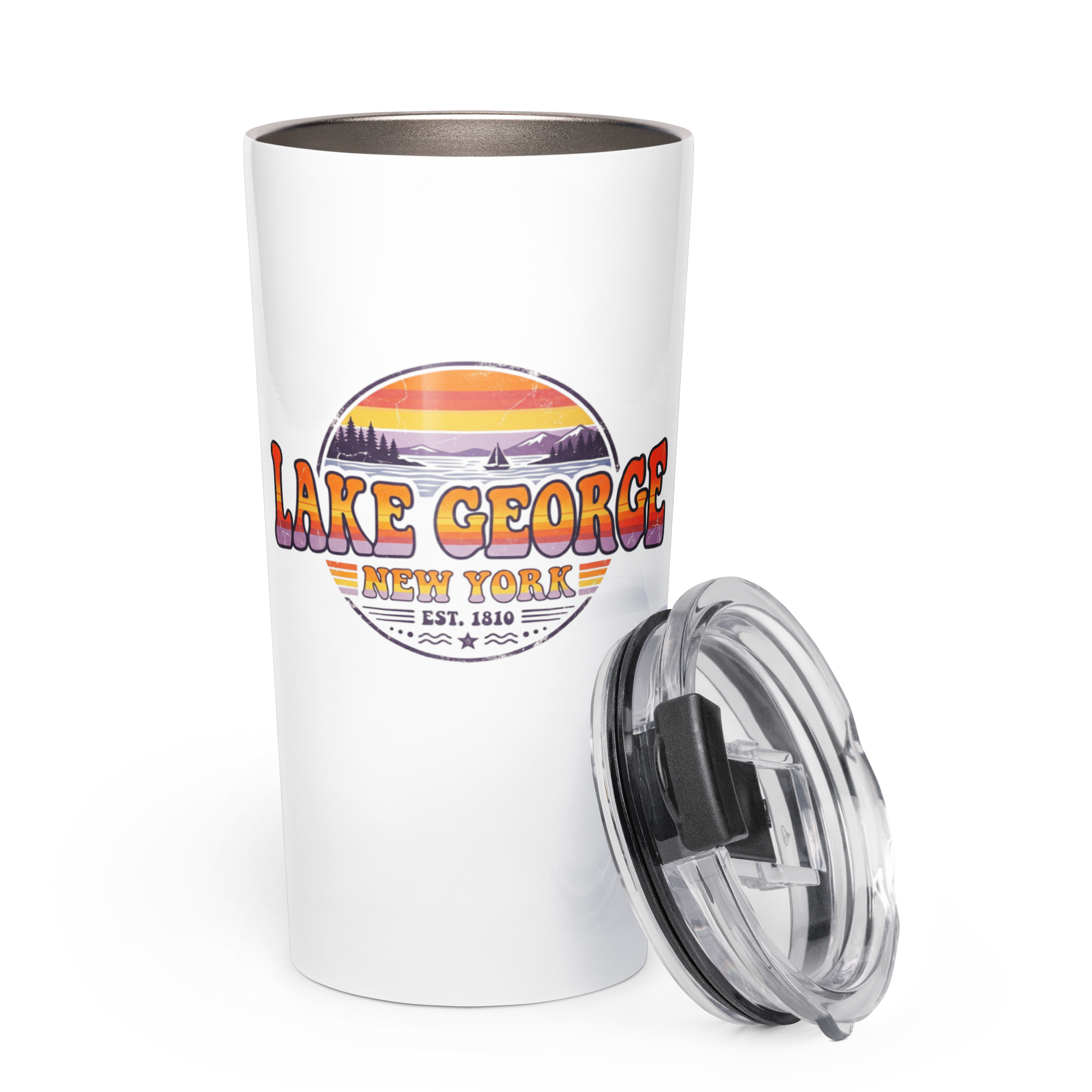 Lake George Stainless Steel Tumbler — 20 oz Insulated Travel Cup