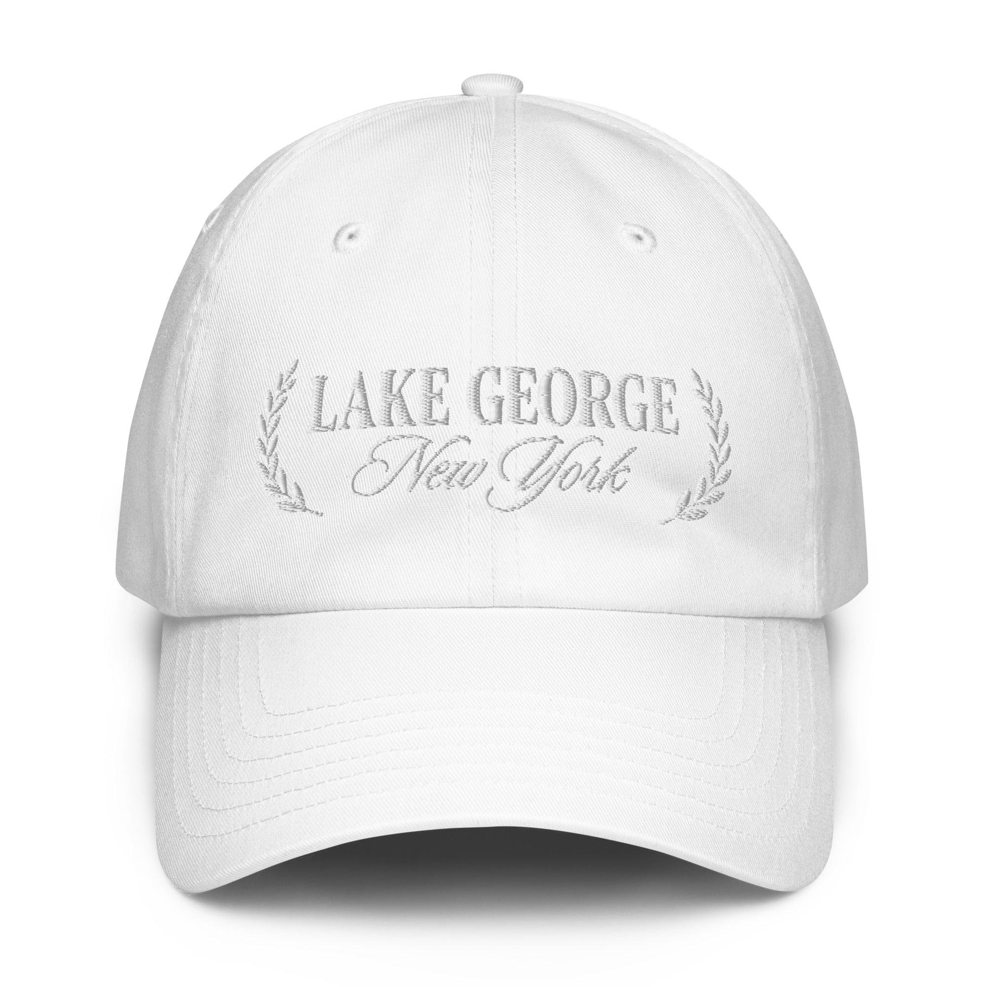 Lake George Dad Hat by Under Armour® – Assembly Point Collection in white