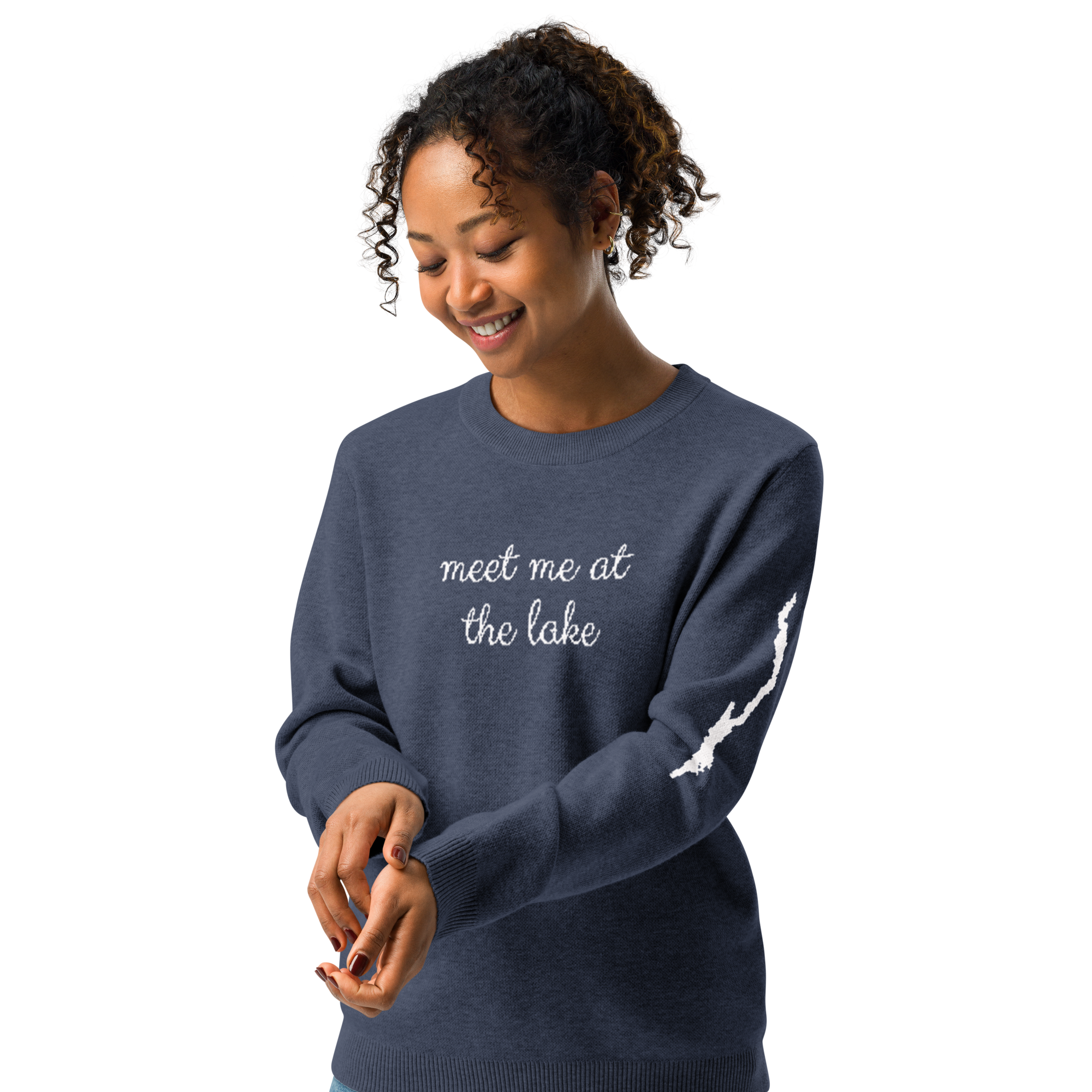 Meet Me at the Lake Knitted Sweater | Lake George Silhouette