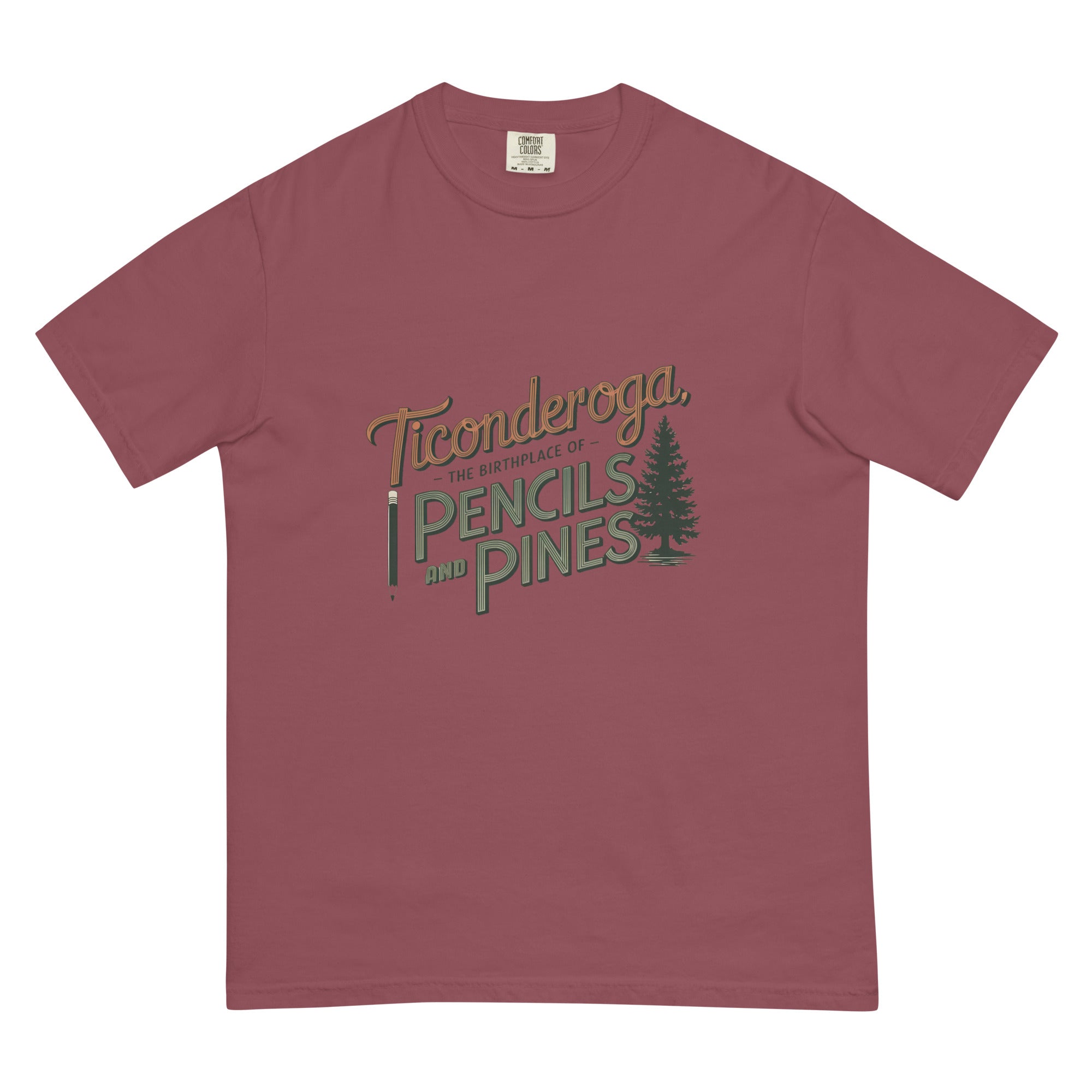 Ticonderoga T-Shirt: Birthplace of Pencils and Pines