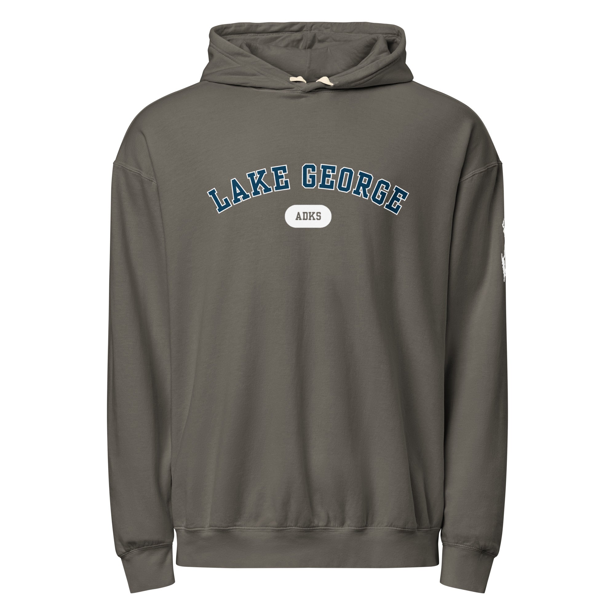 classic lake george souvenir hoodie pepper front view