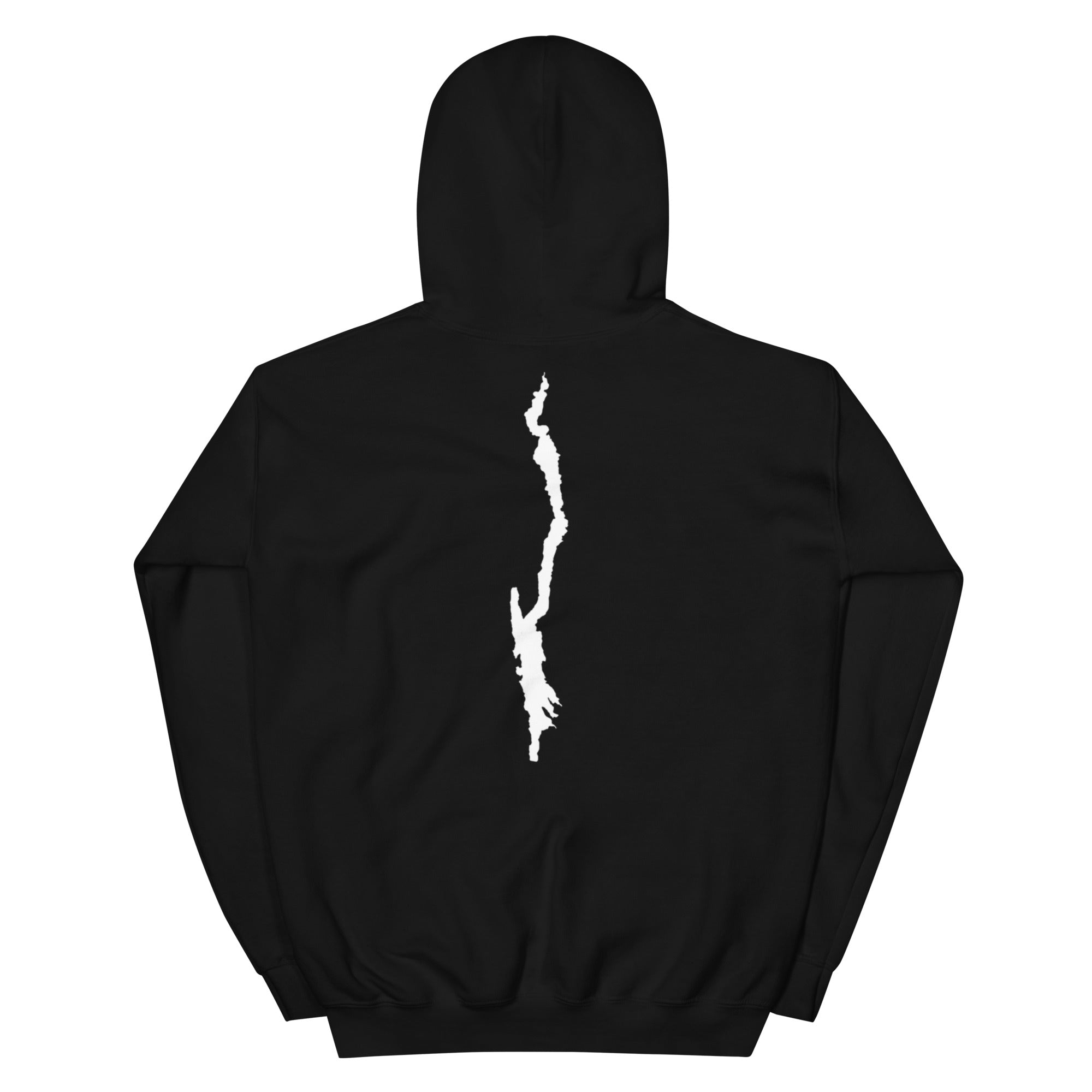 Lake George Lifeguard Hoodie Black Back View