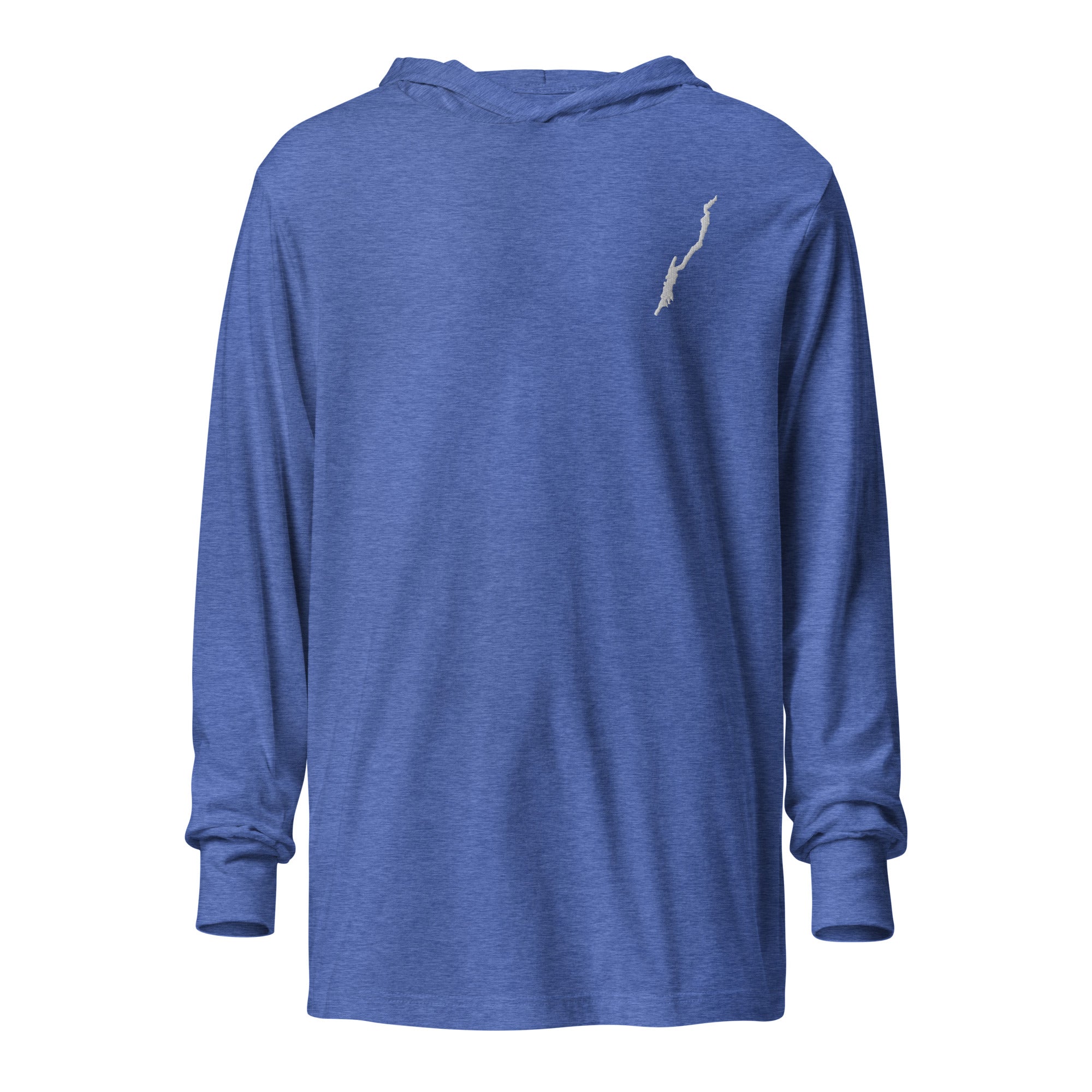Lake George Hooded Long-Sleeve T-Shirt In Various Colors, Embroidered Design
