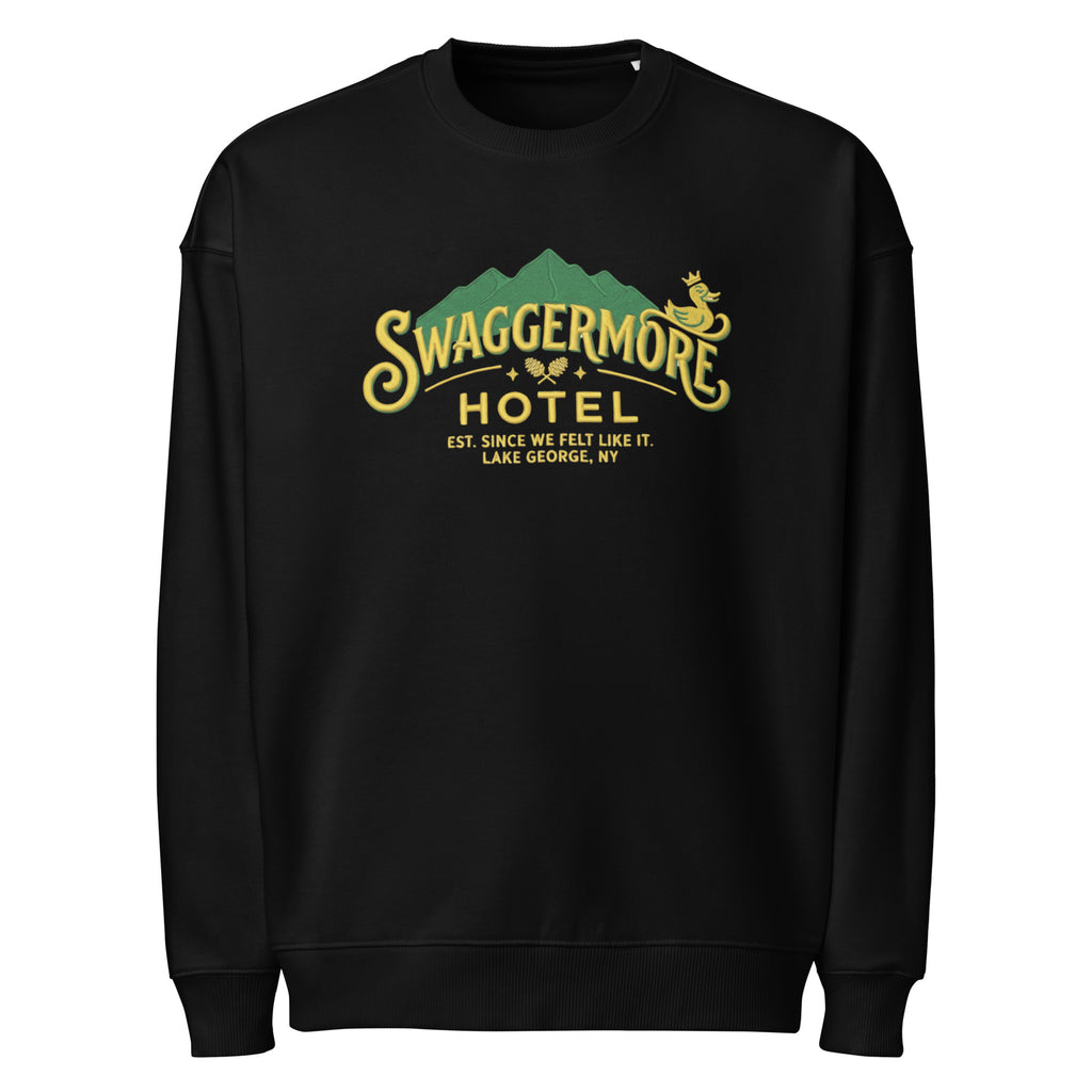 The Swaggermore Hotel Sweatshirt in Blue — Lake George's Most Exclusive Address