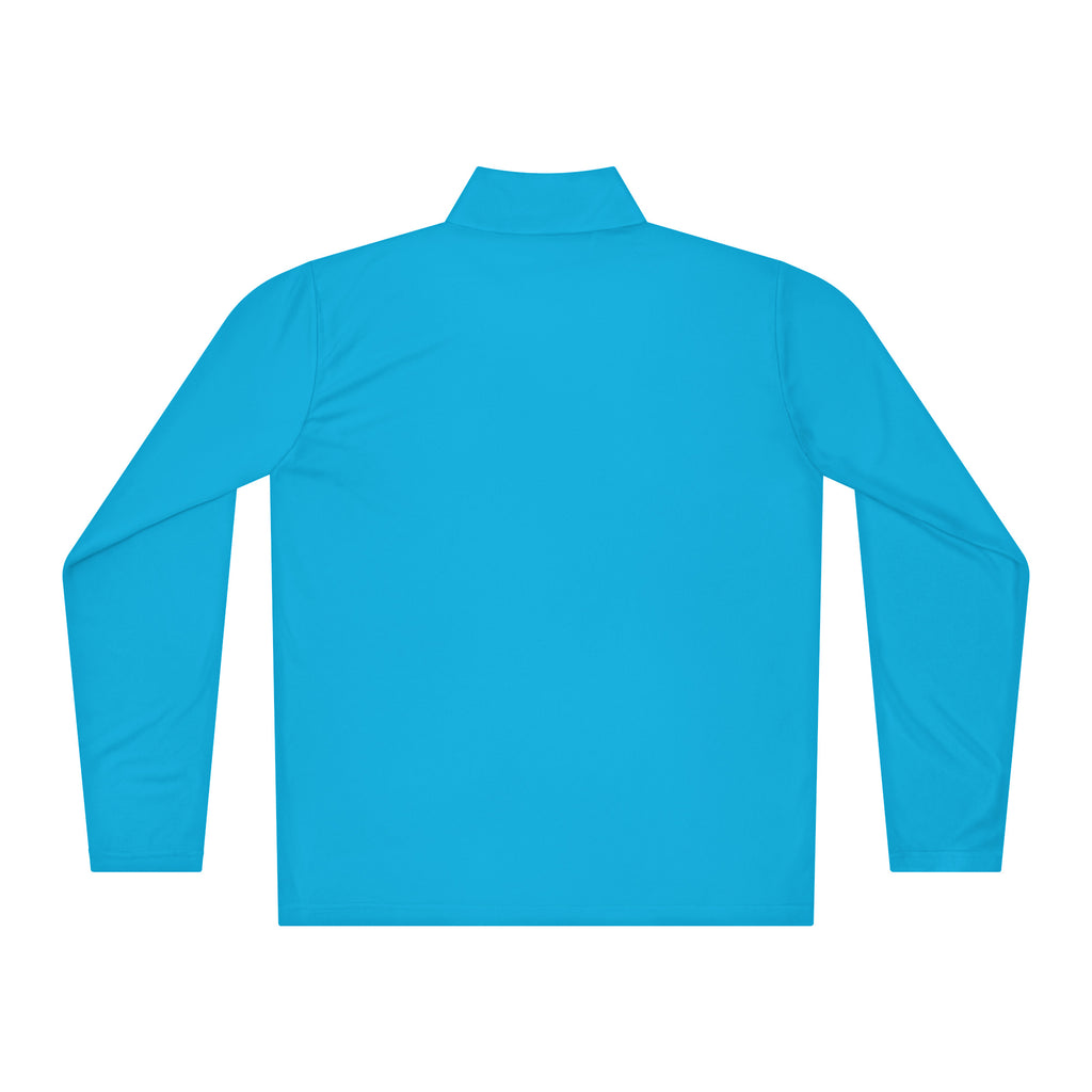 Lake George Outline Quarter-Zip Atomic Blue Back