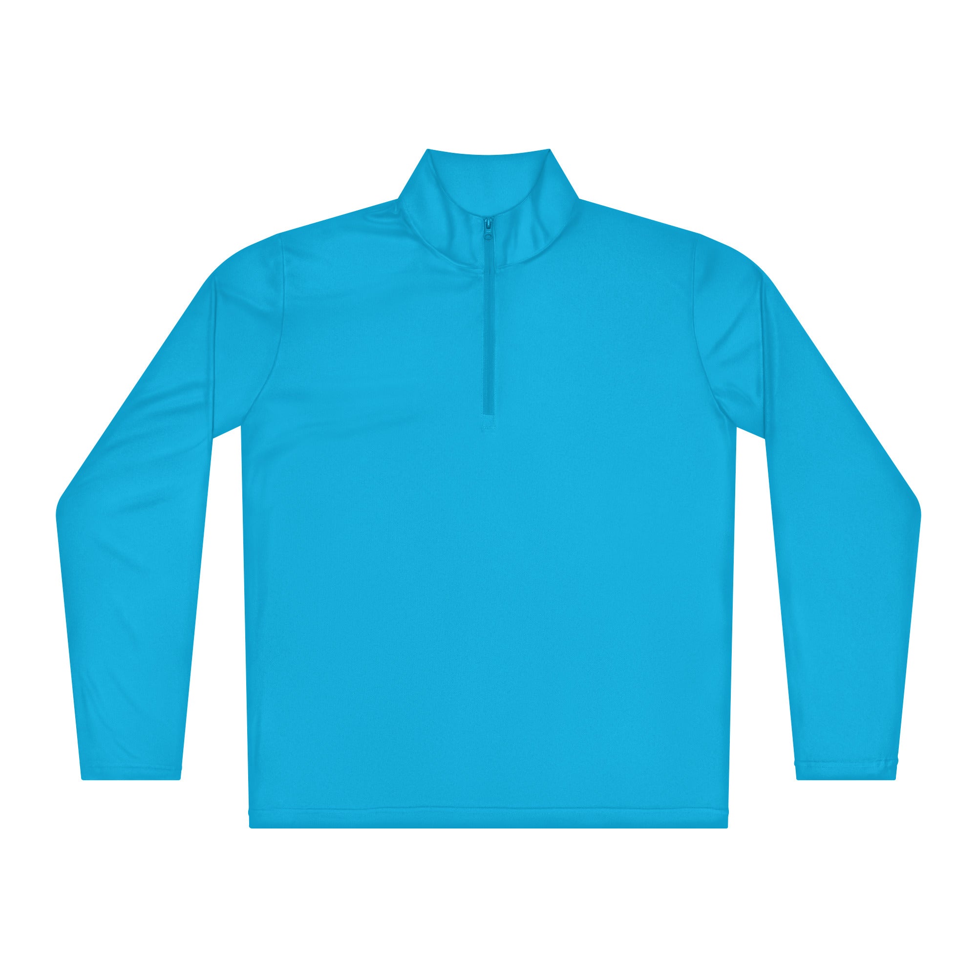 Atomic Blue Lake George Quarter-Zip Outline Design On Back - Front