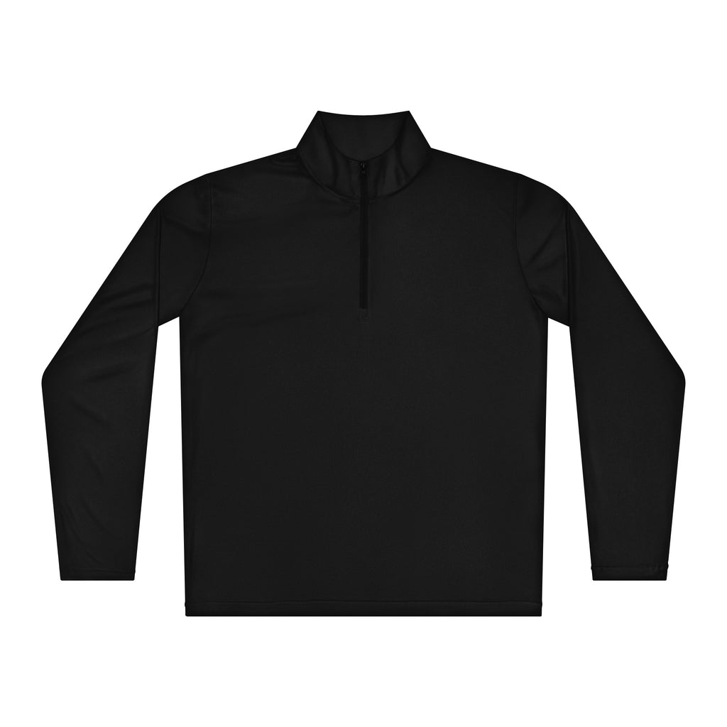 Black Lake George Quarter-Zip Outline Design On Back - Front