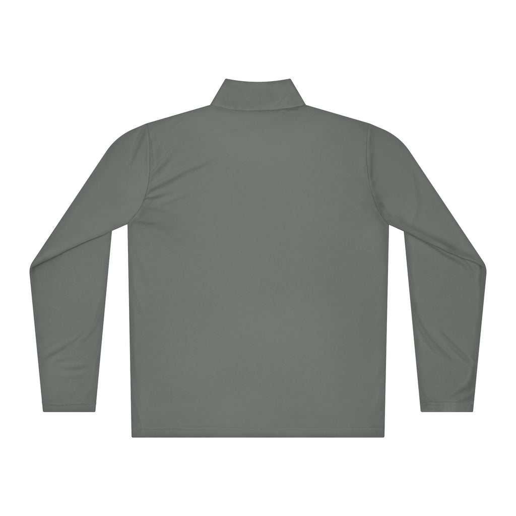 Lake George Outline Quarter-Zip Gray Back