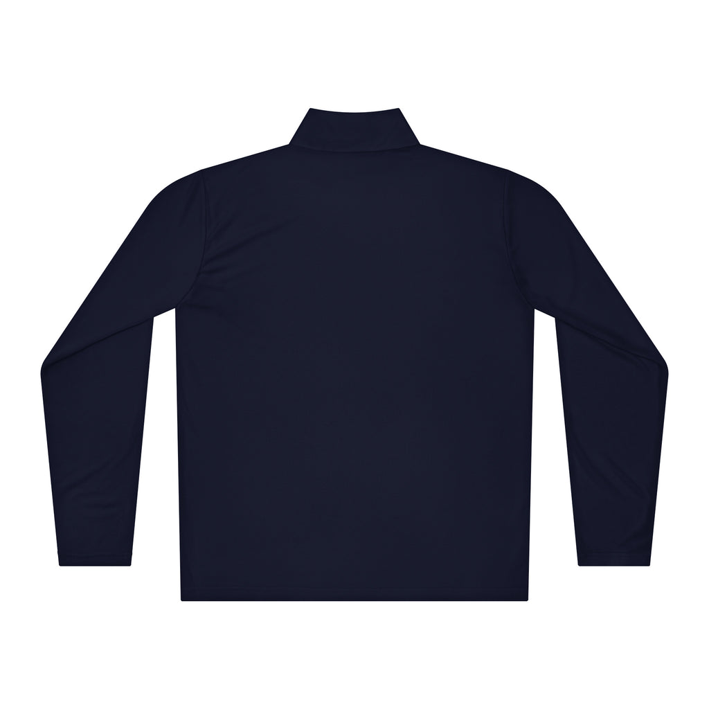 Lake George Outline Quarter-Zip Navy Blue Back