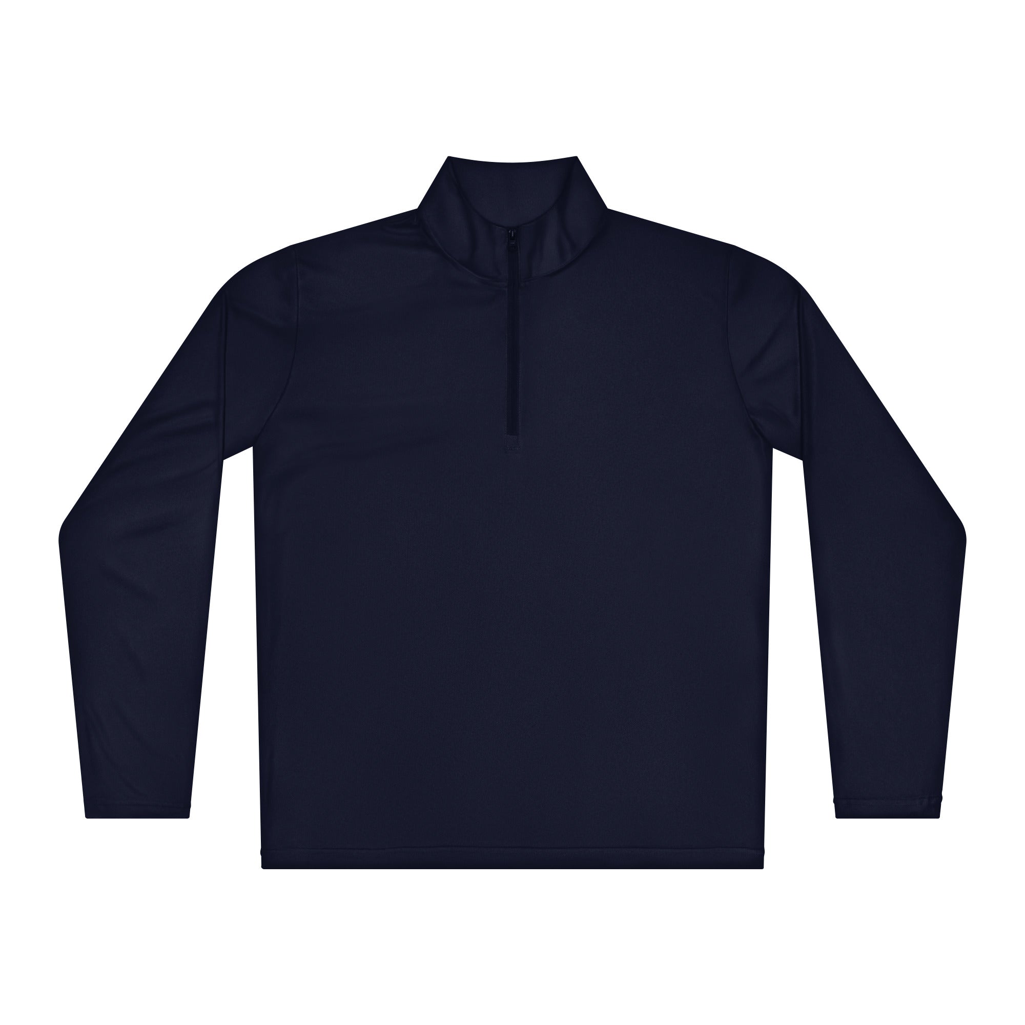 Navy Lake George Quarter-Zip Outline Design On Back - Front