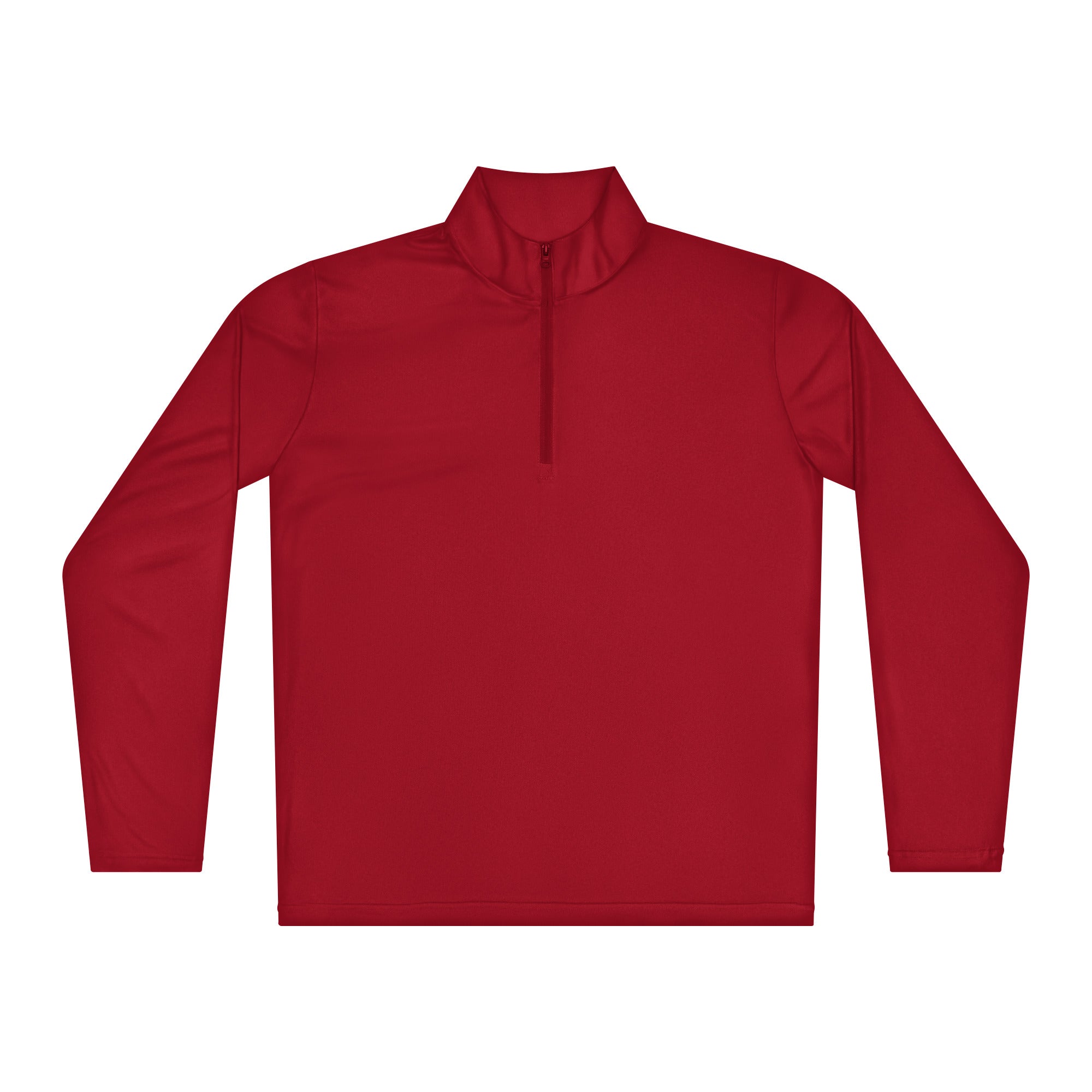 Red Lake George Quarter-Zip Outline Design On Back - Front