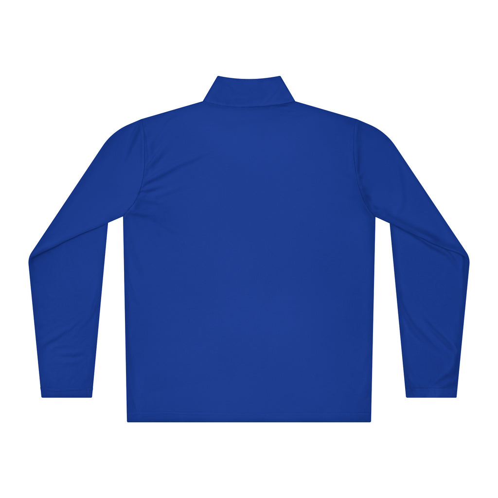 Lake George Outline Quarter-Zip Royal Blue Back