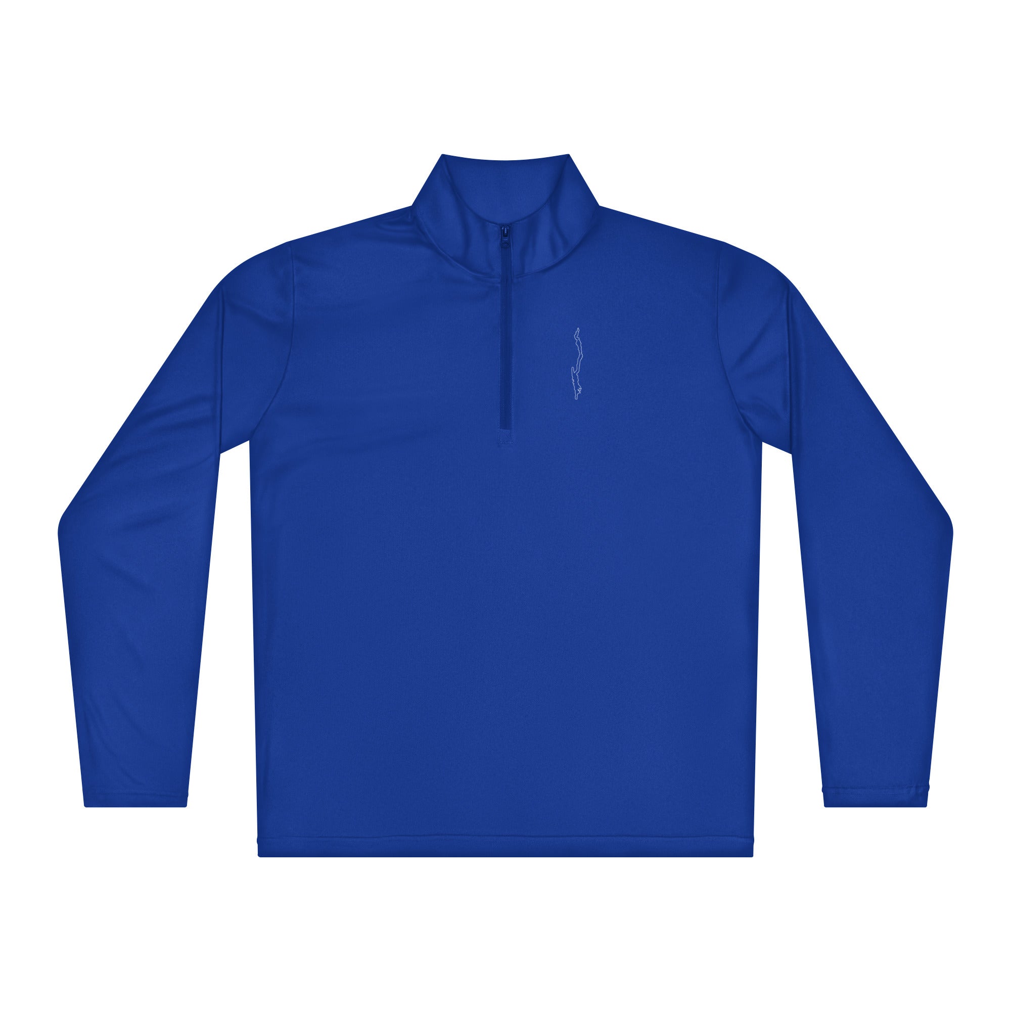 Lake George Outline Quarter-Zip Royal Blue Front