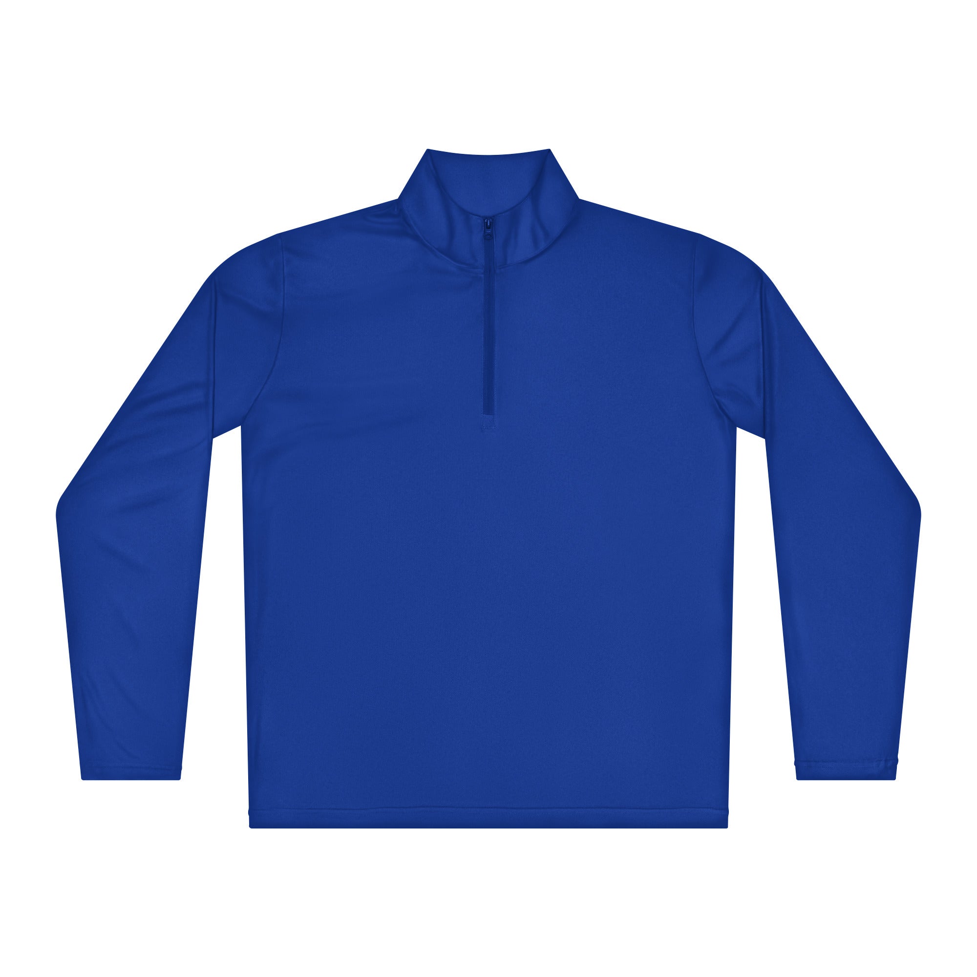 Royal Blue Lake George Quarter-Zip Outline Design On Back - Front