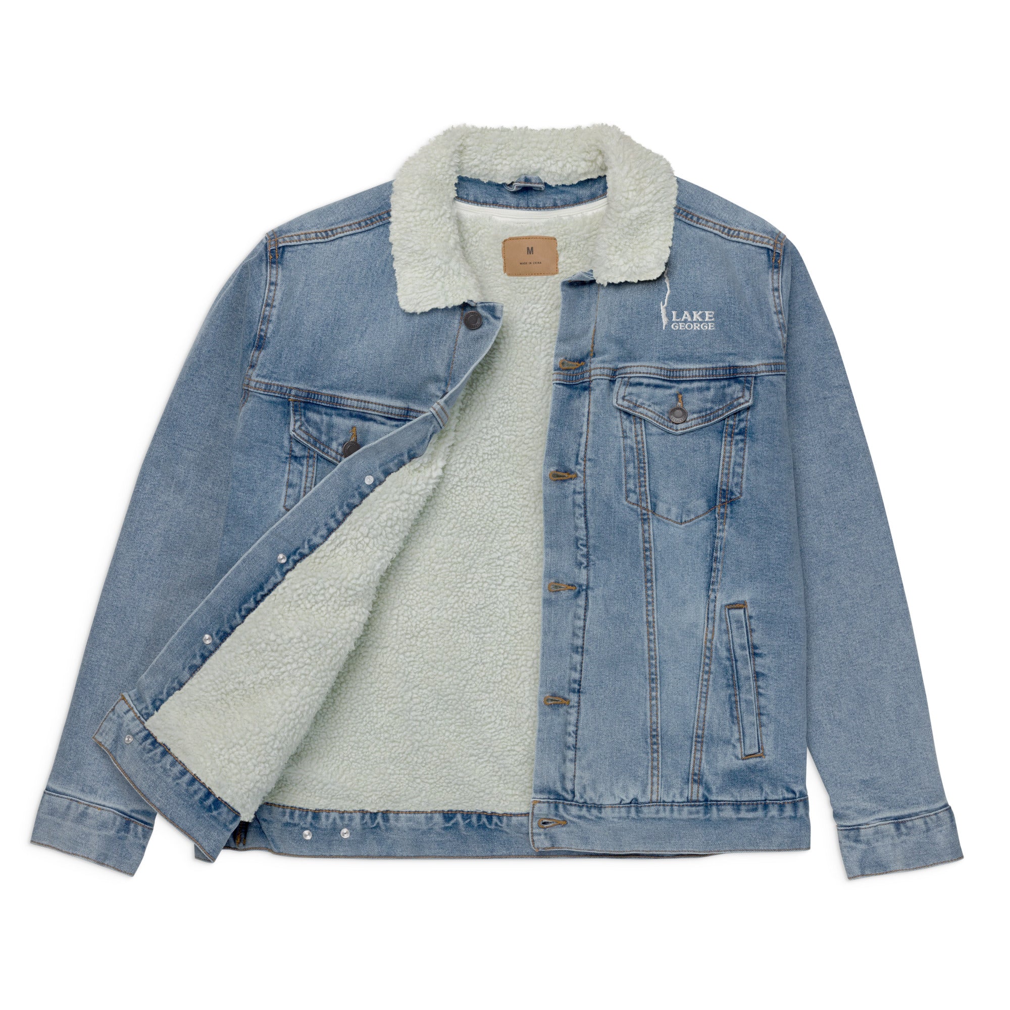 Lake George Sherpa-Lined Denim Jacket - Available In Classic Blue or Black