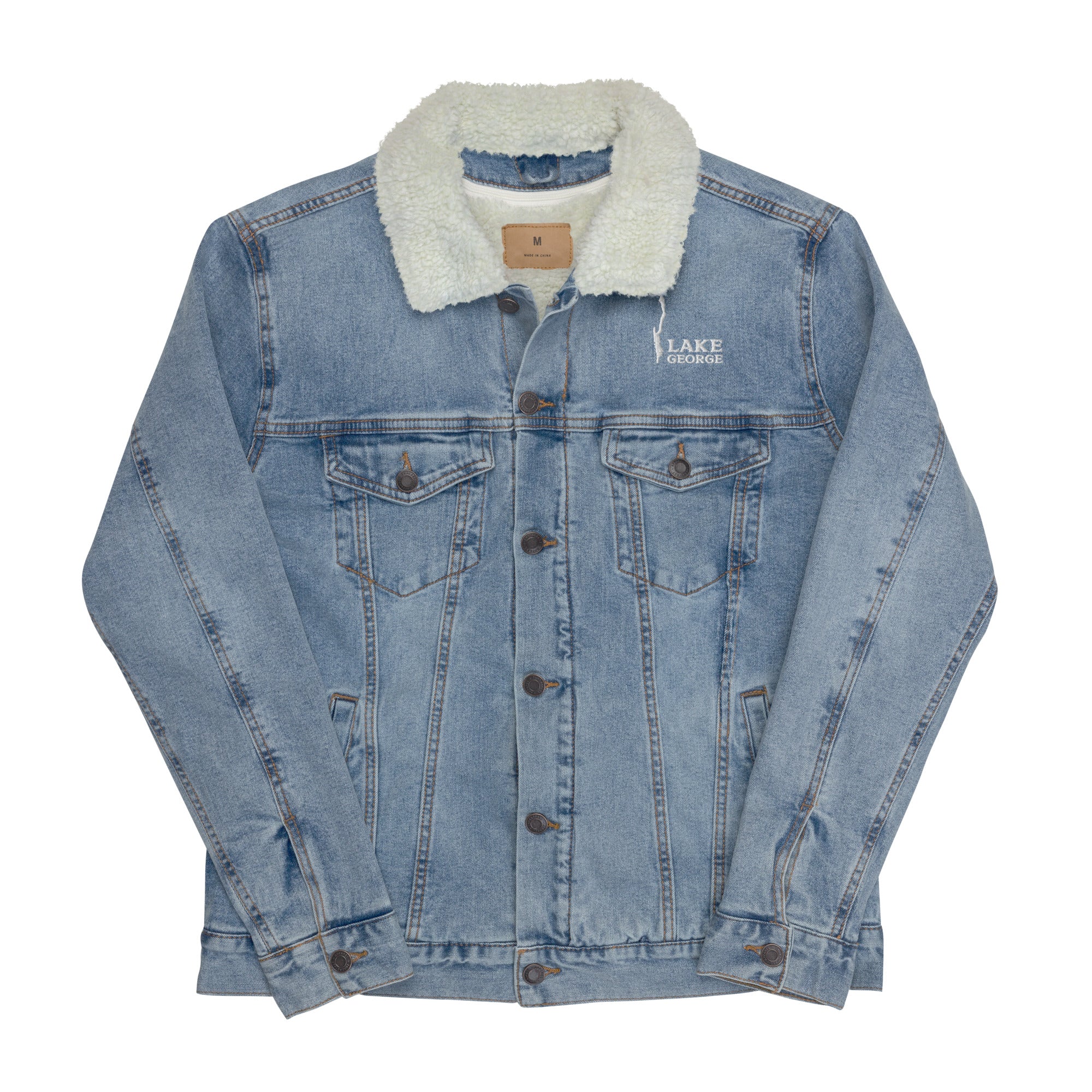 Lake George Sherpa-Lined Denim Jacket - Available In Classic Blue or Black